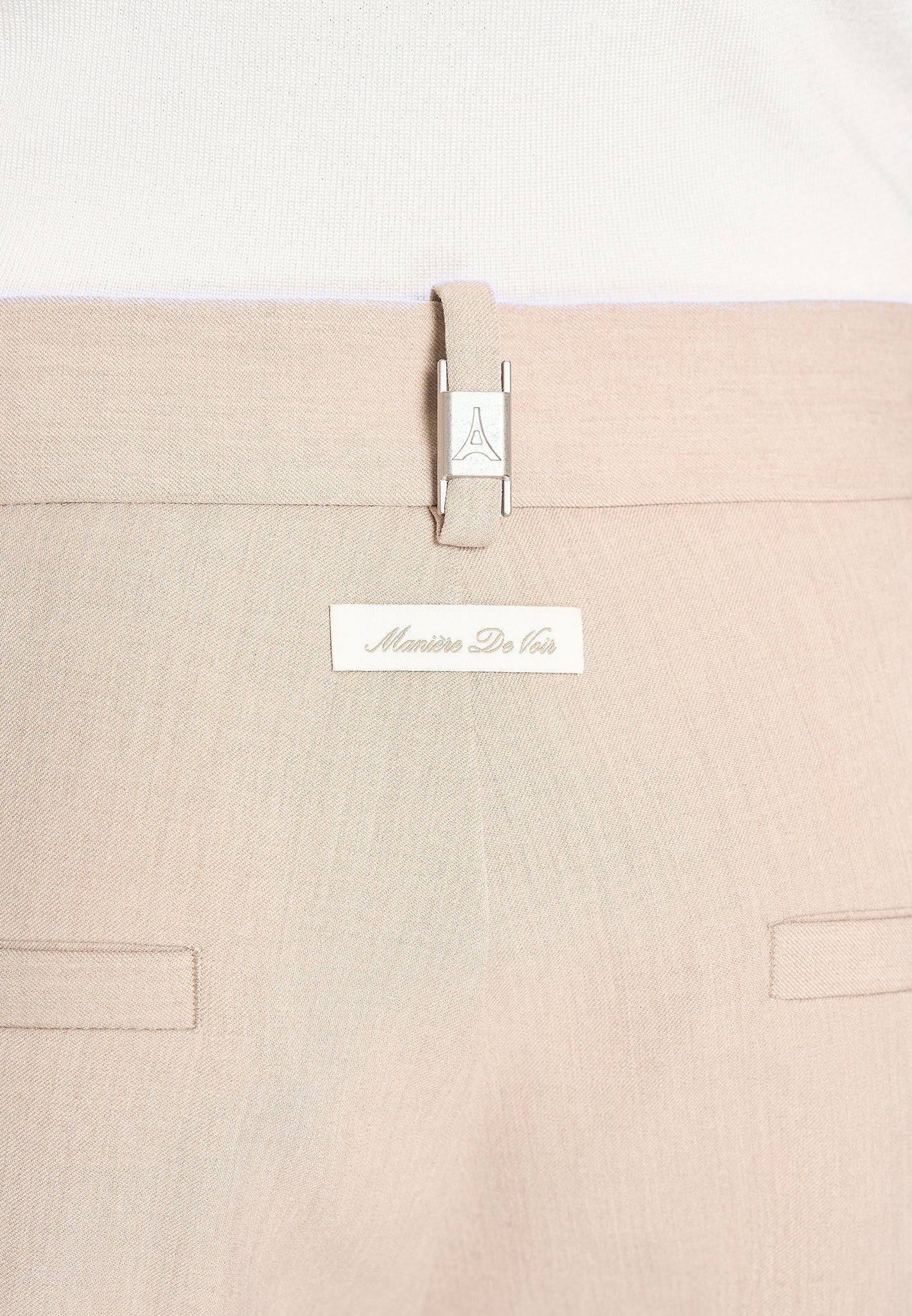 Hubert - Slim Fit Tailored Trousers - Beige - Image 5