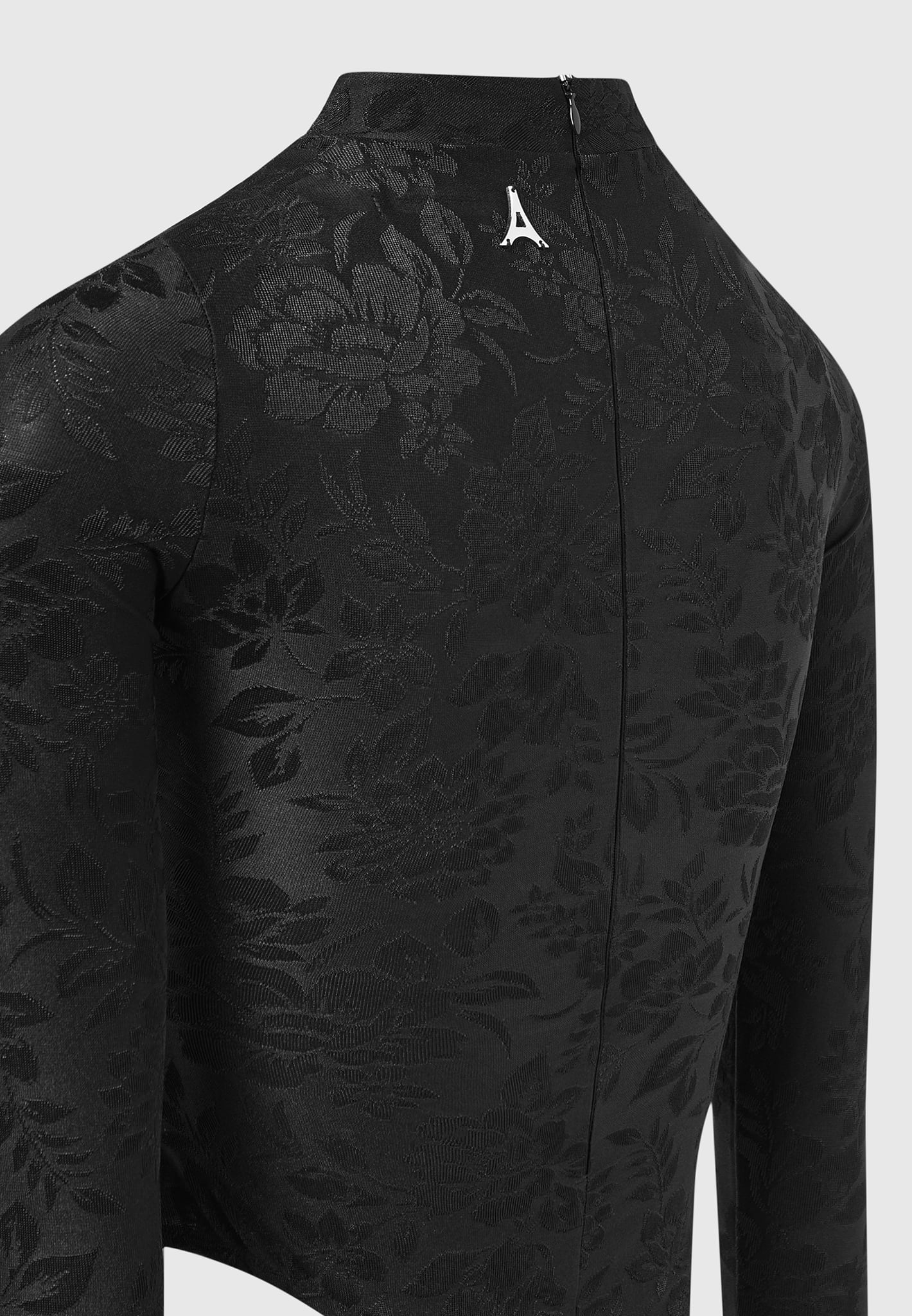 Ivy - Jacquard Bodysuit with Gloves - Black - Image 7