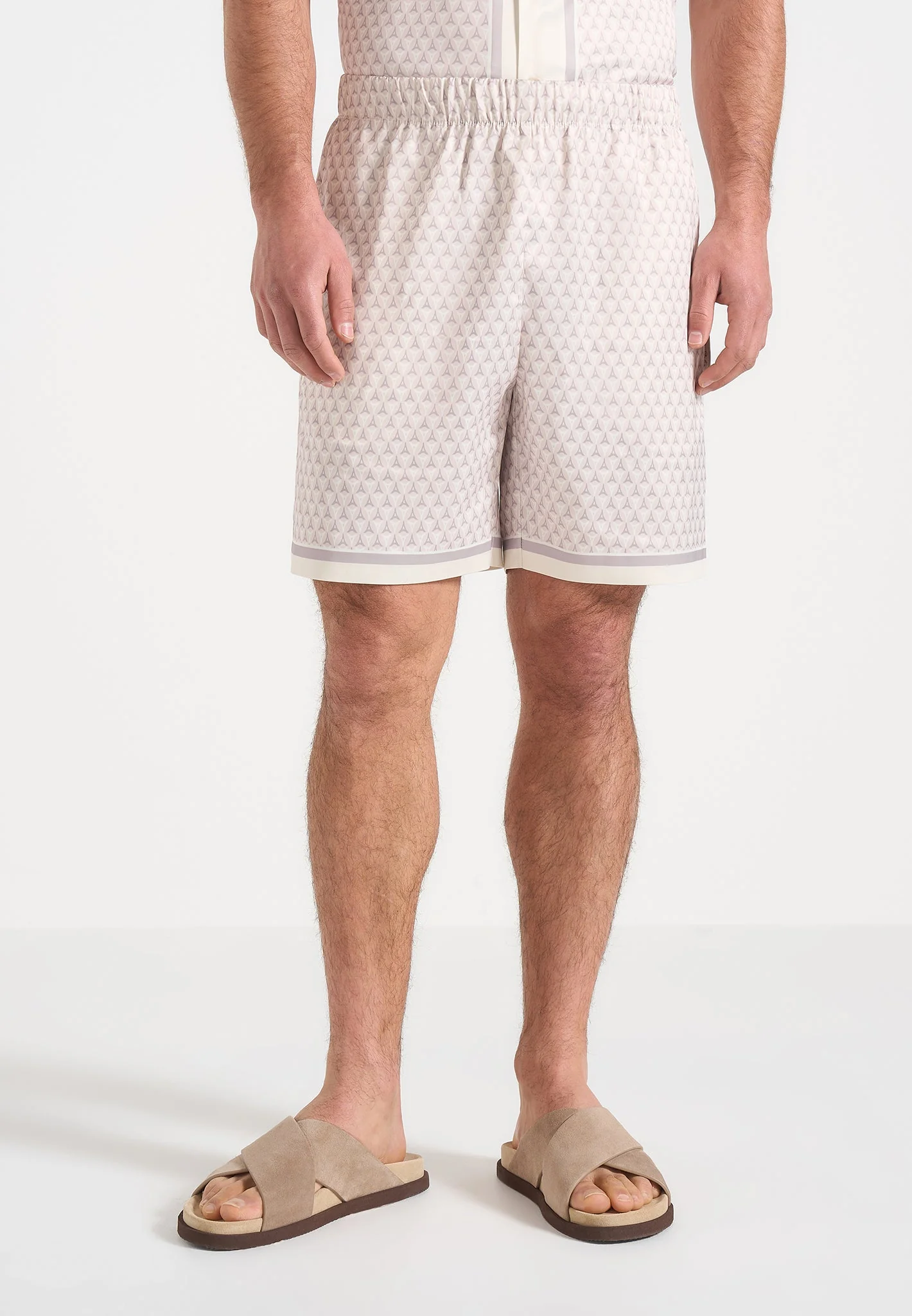 Jordan - Eiffel Monogram Shorts - Cream - Image 2