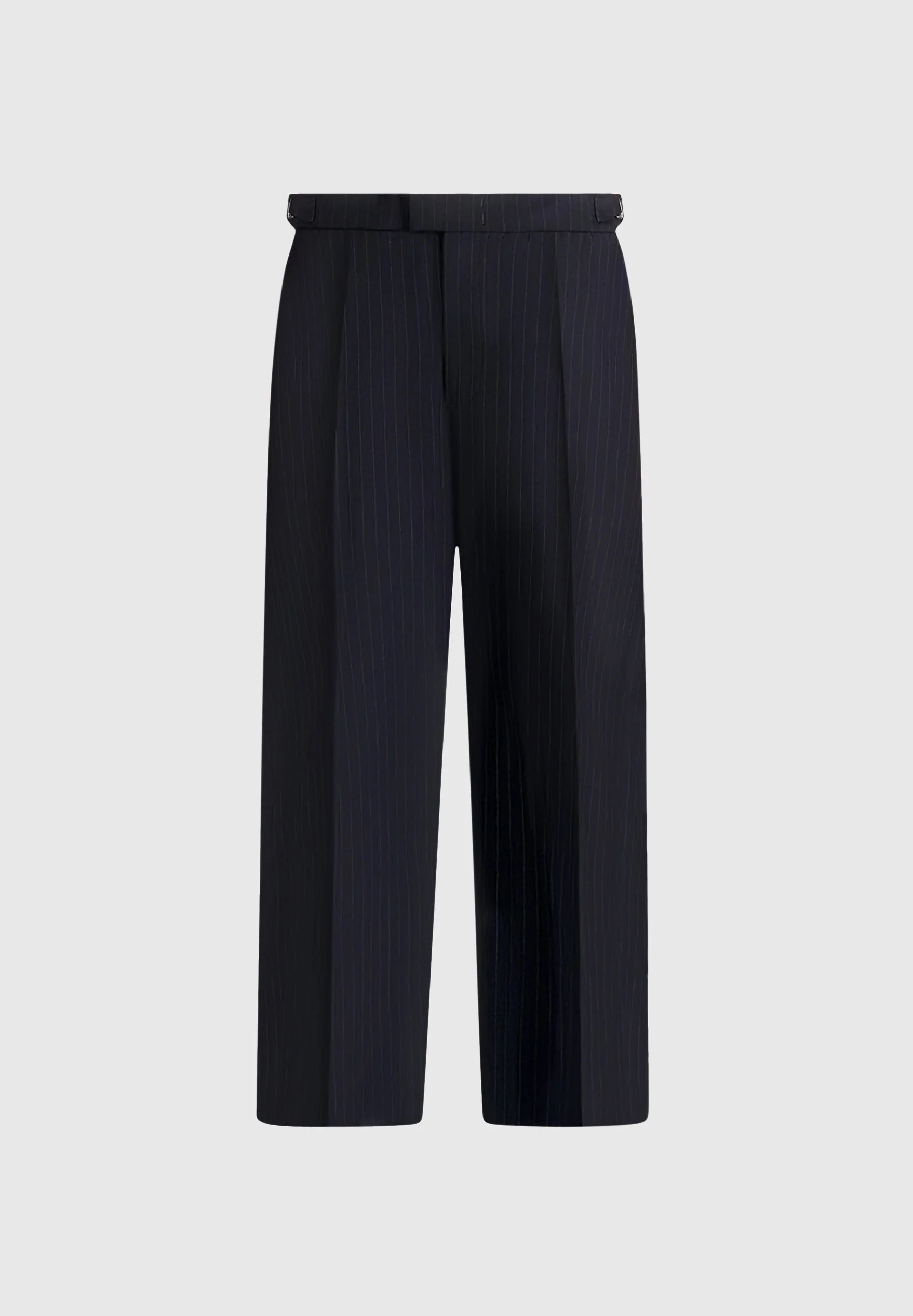 Joseph - Regular Fit Pinstripe Tailored Trousers - Navy - Image 6
