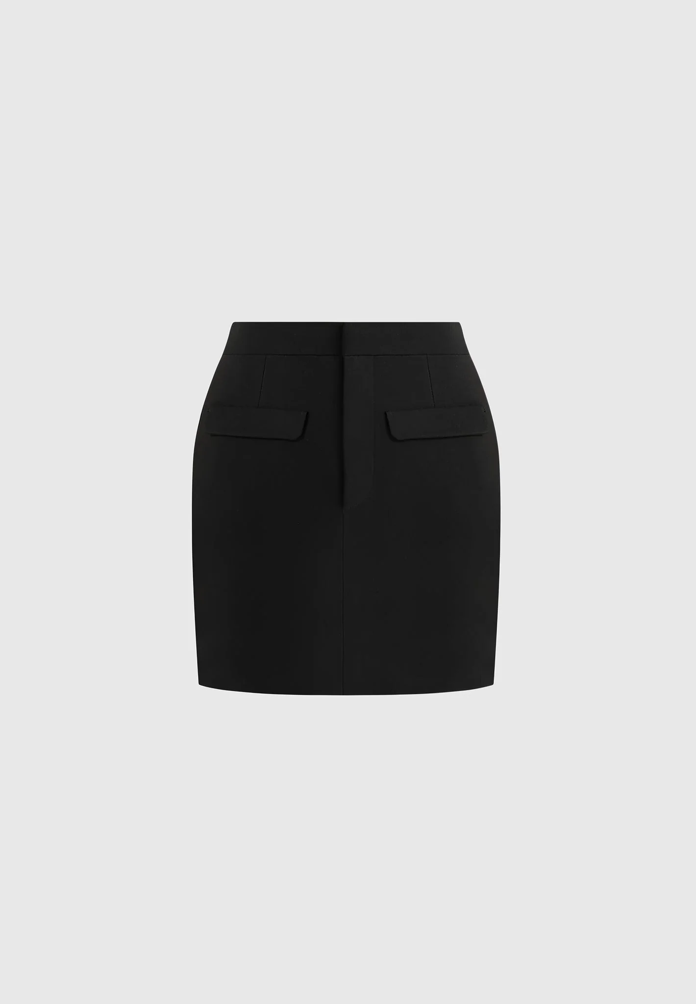 Josette - Tailored Mini Skirt With Braided Trim - Black - Image 6