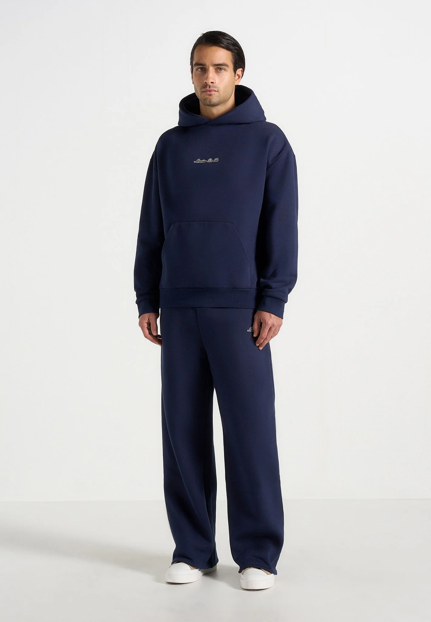 JS001 - Unisex Signature Relaxed Fit Hoodie - Navy - Image 2