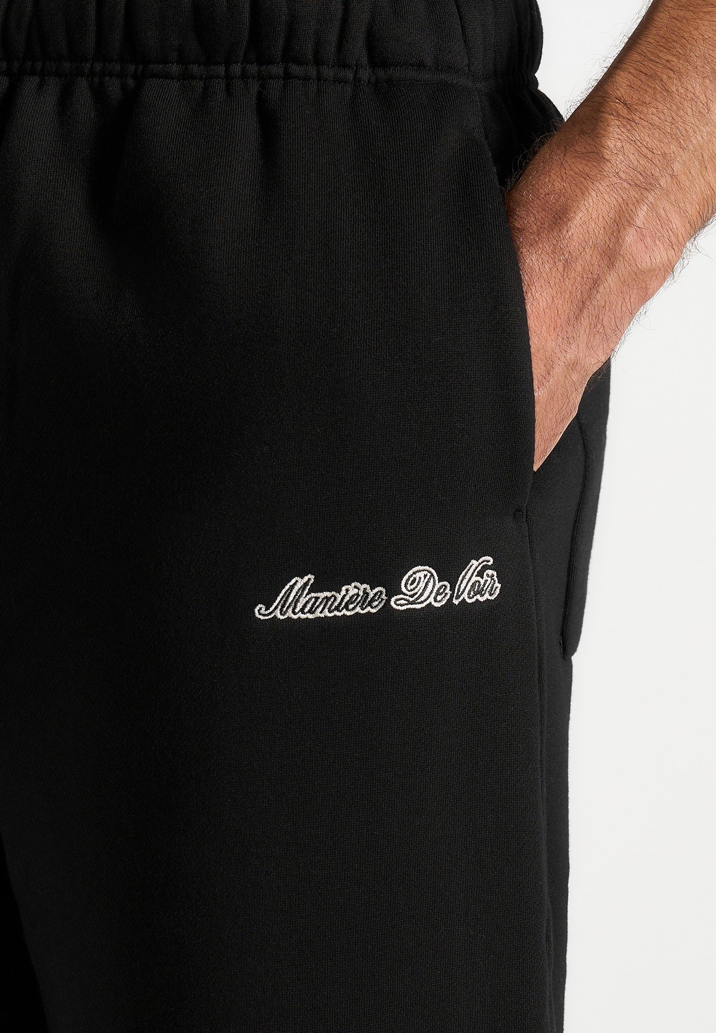 JS003 - Unisex Signature Wide Leg Joggers - Black - Image 7