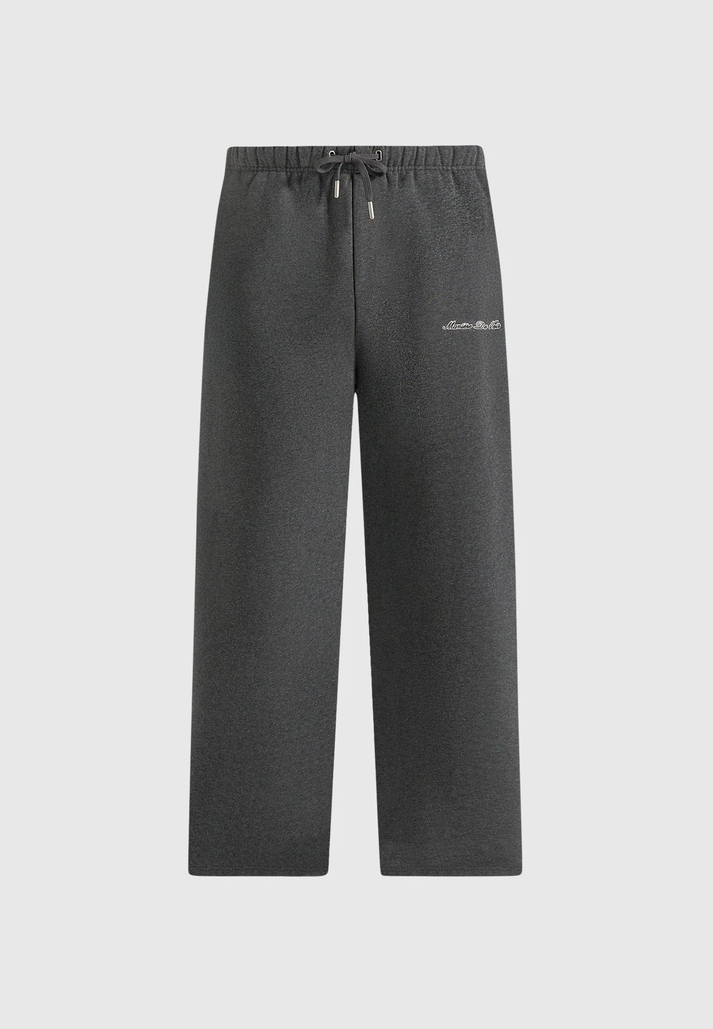 JS003 - Unisex Signature Wide Leg Joggers - Charcoal Grey - Image 3