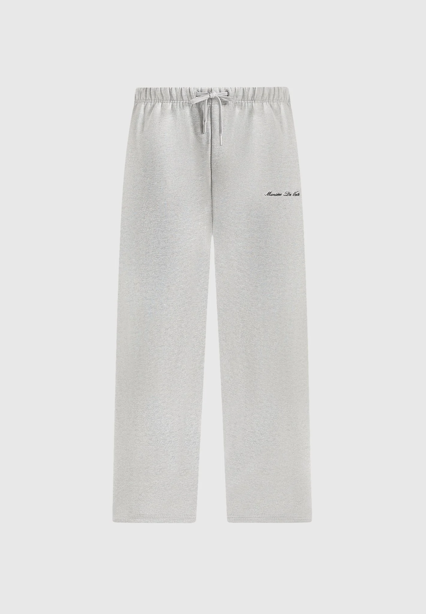 JS003 - Unisex Signature Wide Leg Joggers - Marl Grey - Image 3