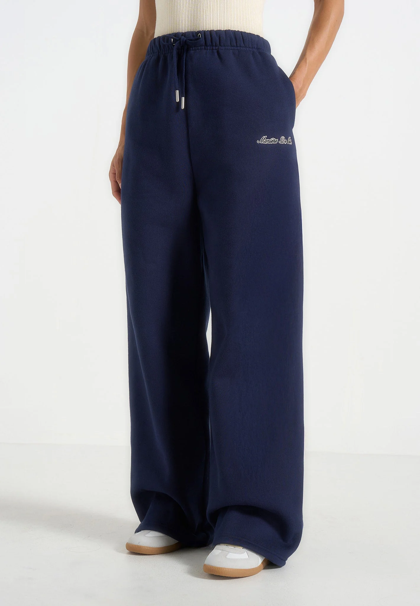 JS003 - Unisex Signature Wide Leg Joggers - Navy