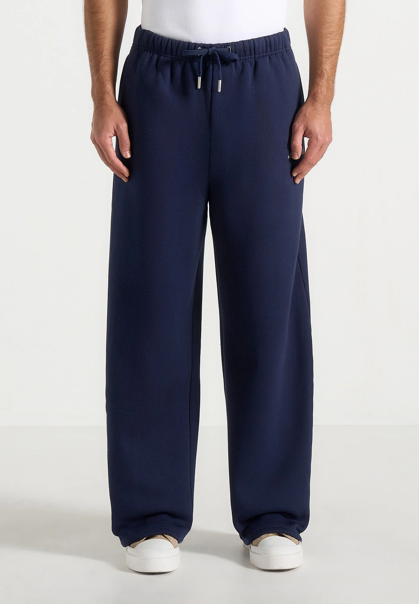 JS003 - Unisex Signature Wide Leg Joggers - Navy - Image 11
