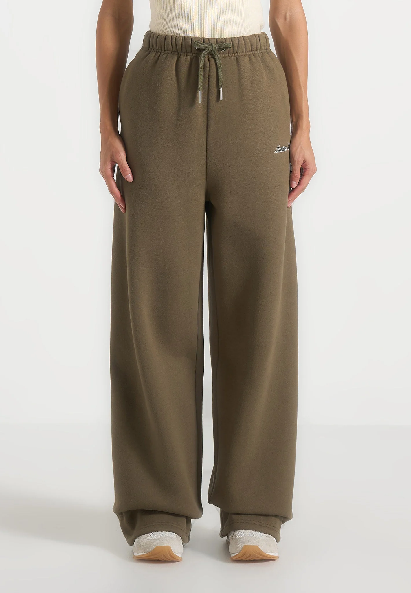 JS003 - Unisex Signature Wide Leg Joggers - Olive - Image 10