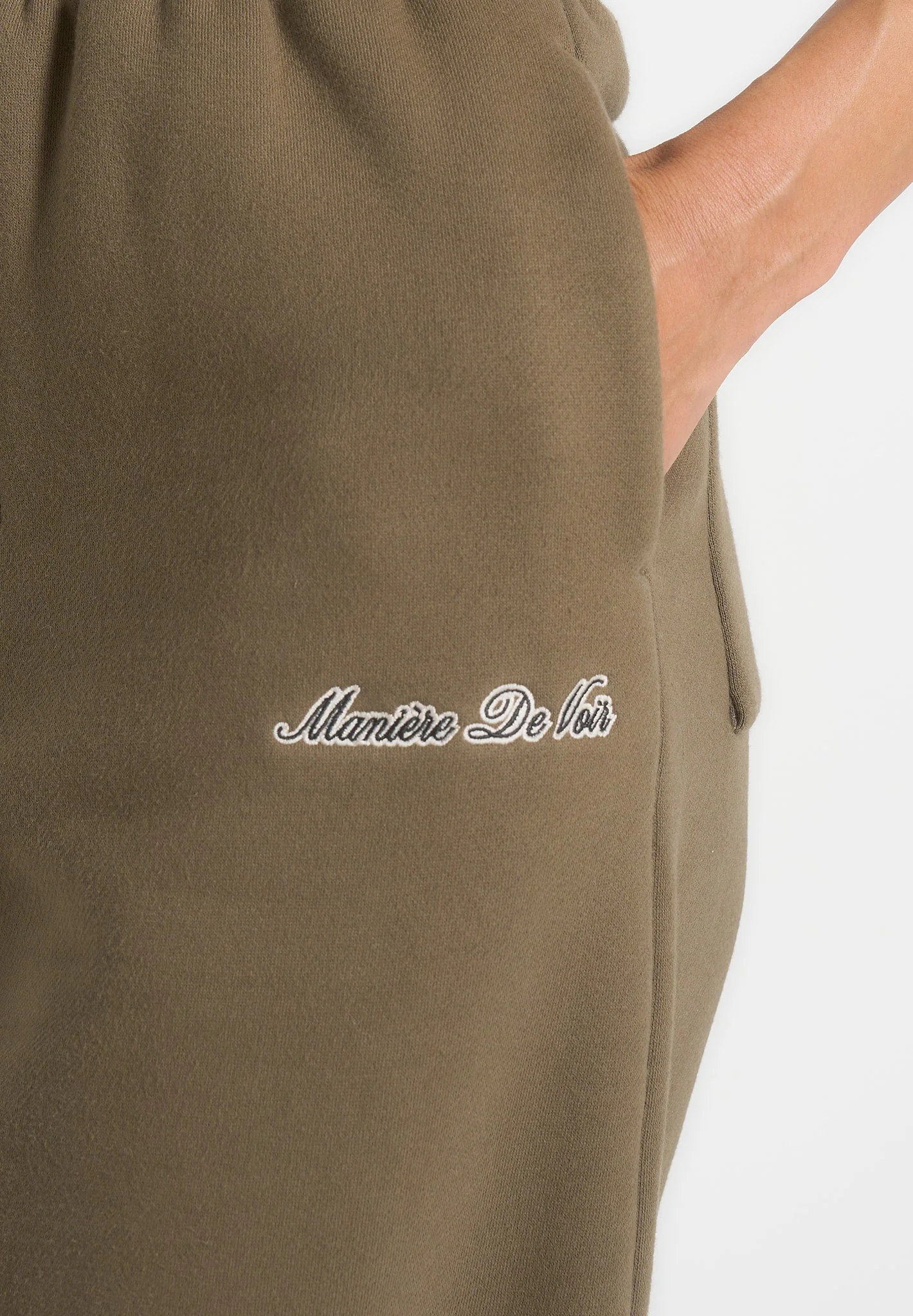 JS003 - Unisex Signature Wide Leg Joggers - Olive - Image 6