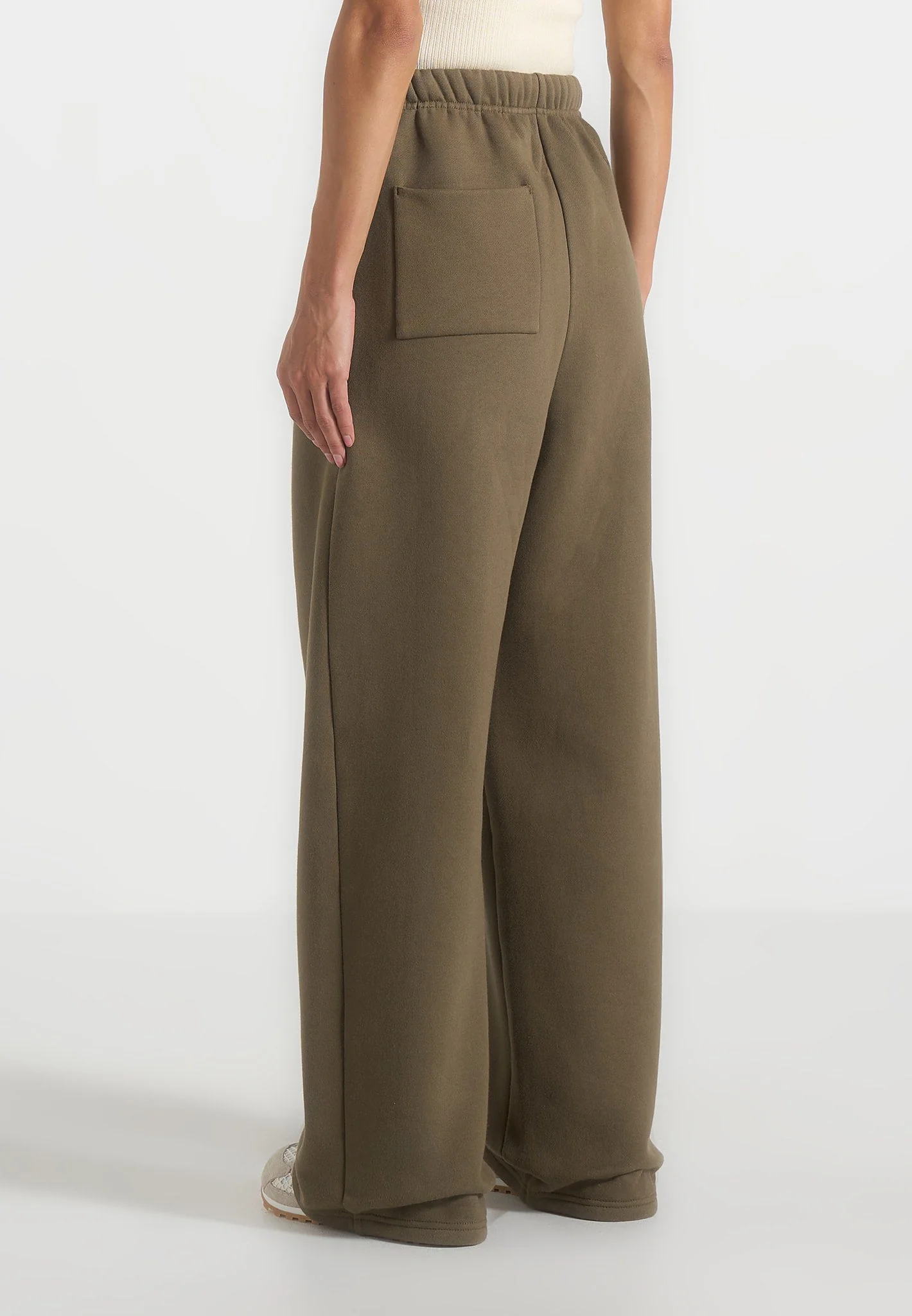 JS003 - Unisex Signature Wide Leg Joggers - Olive - Image 8