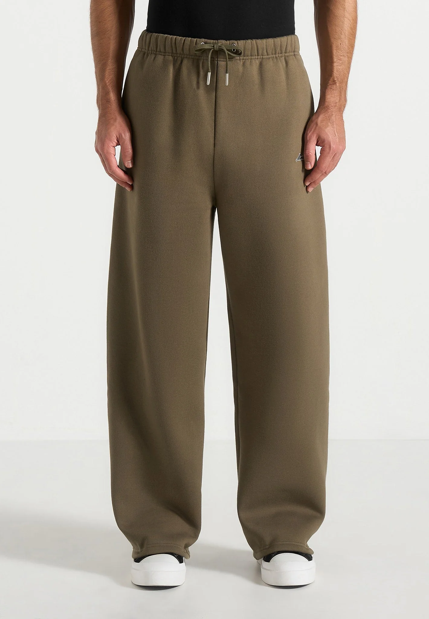 JS003 - Unisex Signature Wide Leg Joggers - Olive - Image 9
