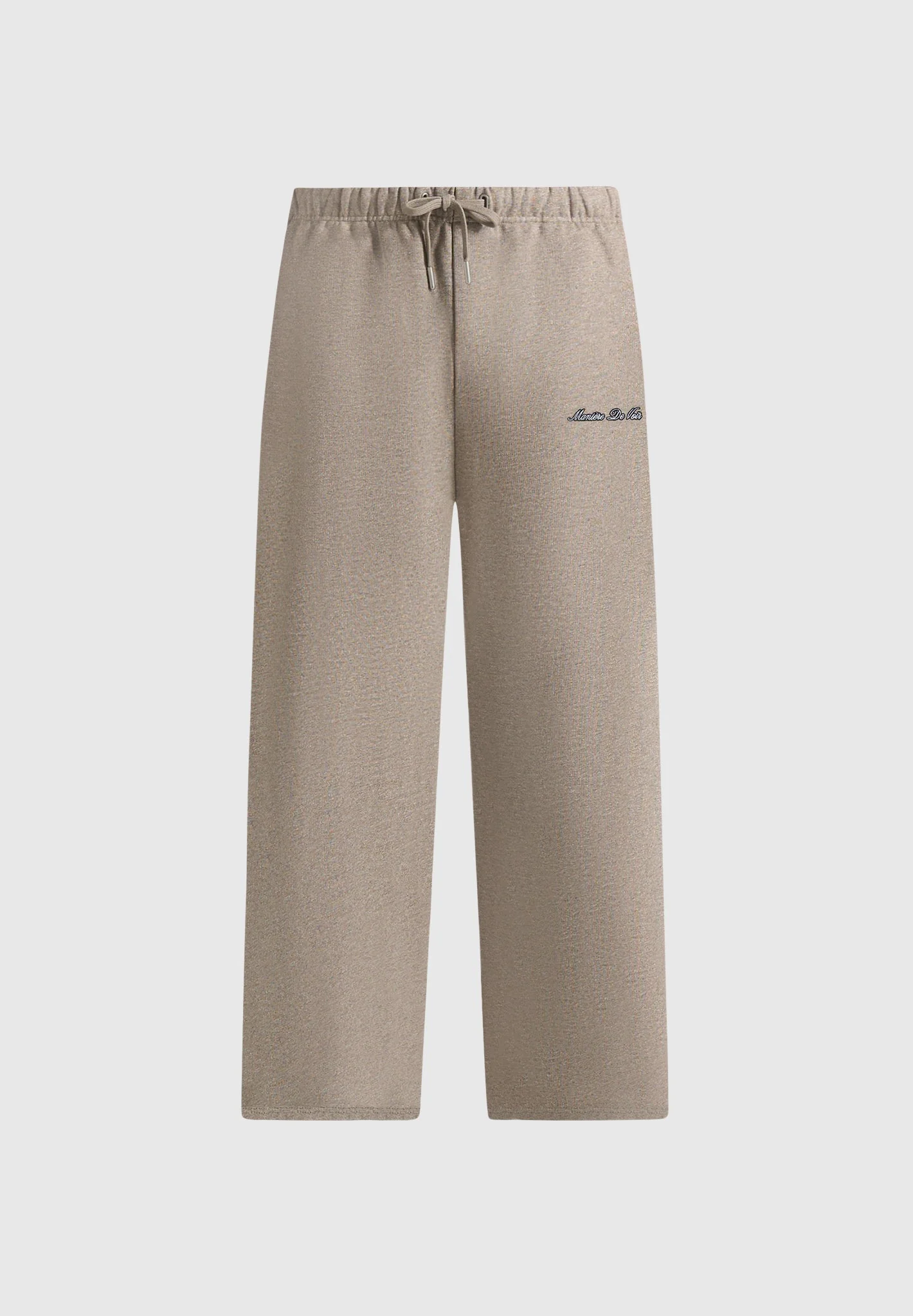 JS003 - Unisex Signature Wide Leg Joggers - Taupe - Image 3