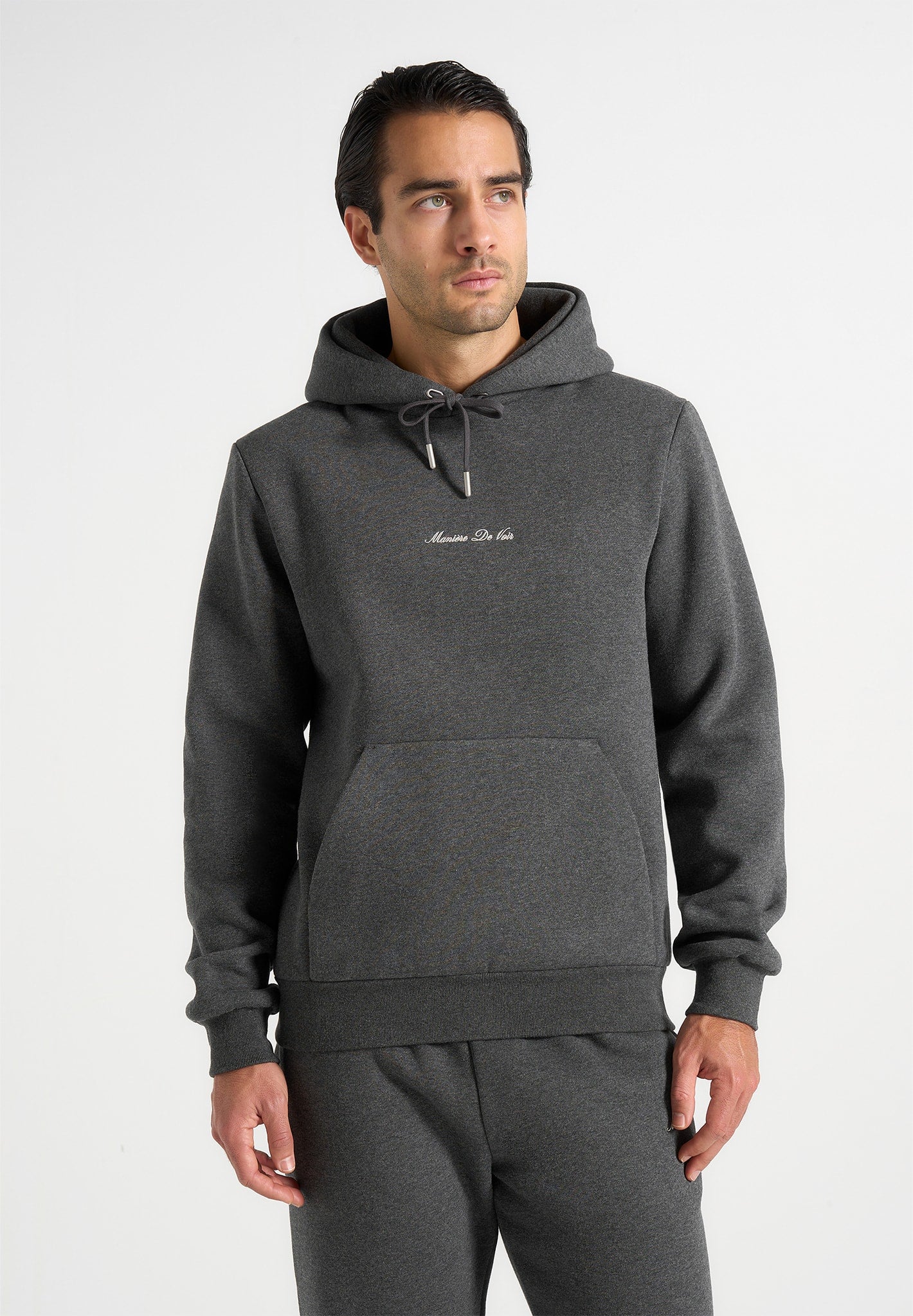 JS004 - Signature Regular Fit Hoodie - Charcoal Grey - Image 3