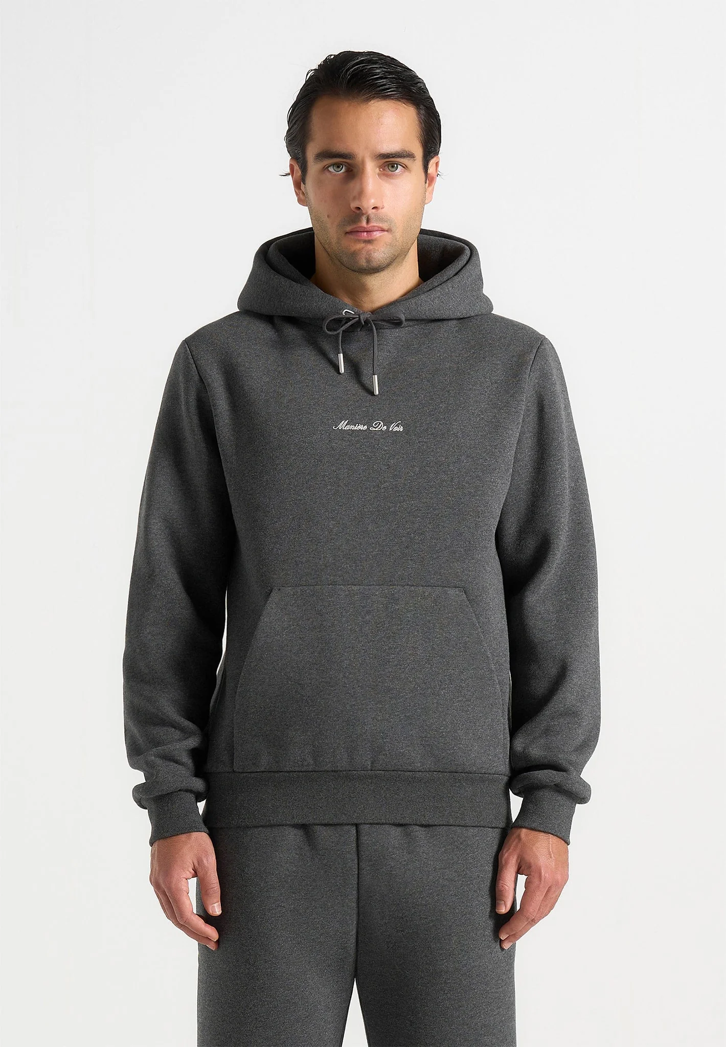 JS004 - Signature Regular Fit Hoodie - Charcoal Grey - Image 6