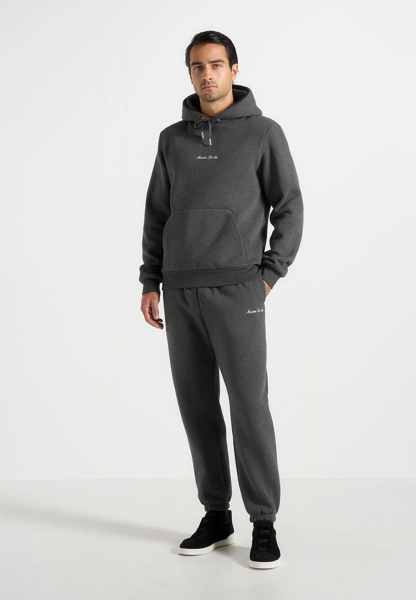 JS005 - Signature Regular Fit Cuffed Joggers - Charcoal Grey - Image 4
