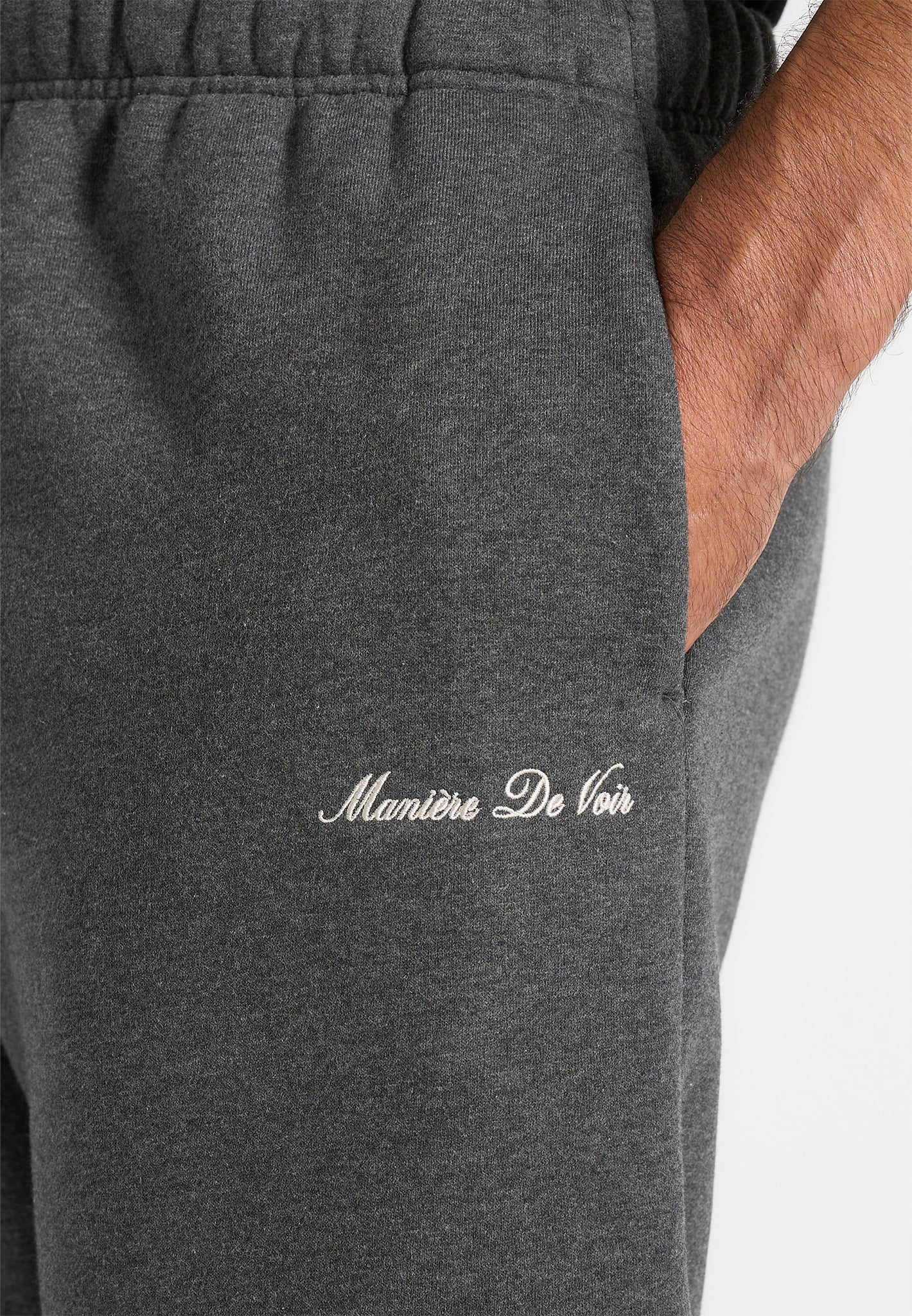 JS005 - Signature Regular Fit Cuffed Joggers - Charcoal Grey - Image 5