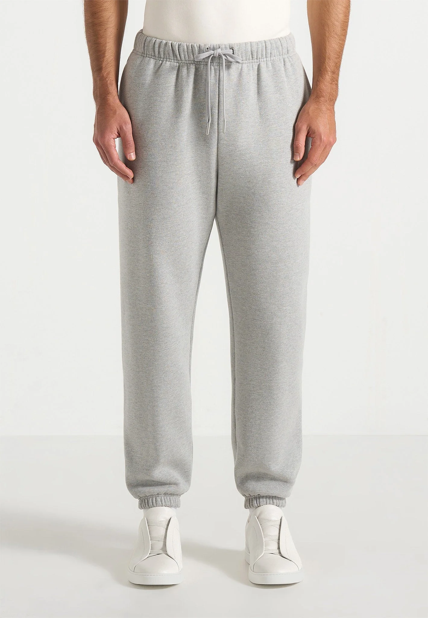 JS005 - Signature Regular Fit Cuffed Joggers - Marl Grey - Image 6