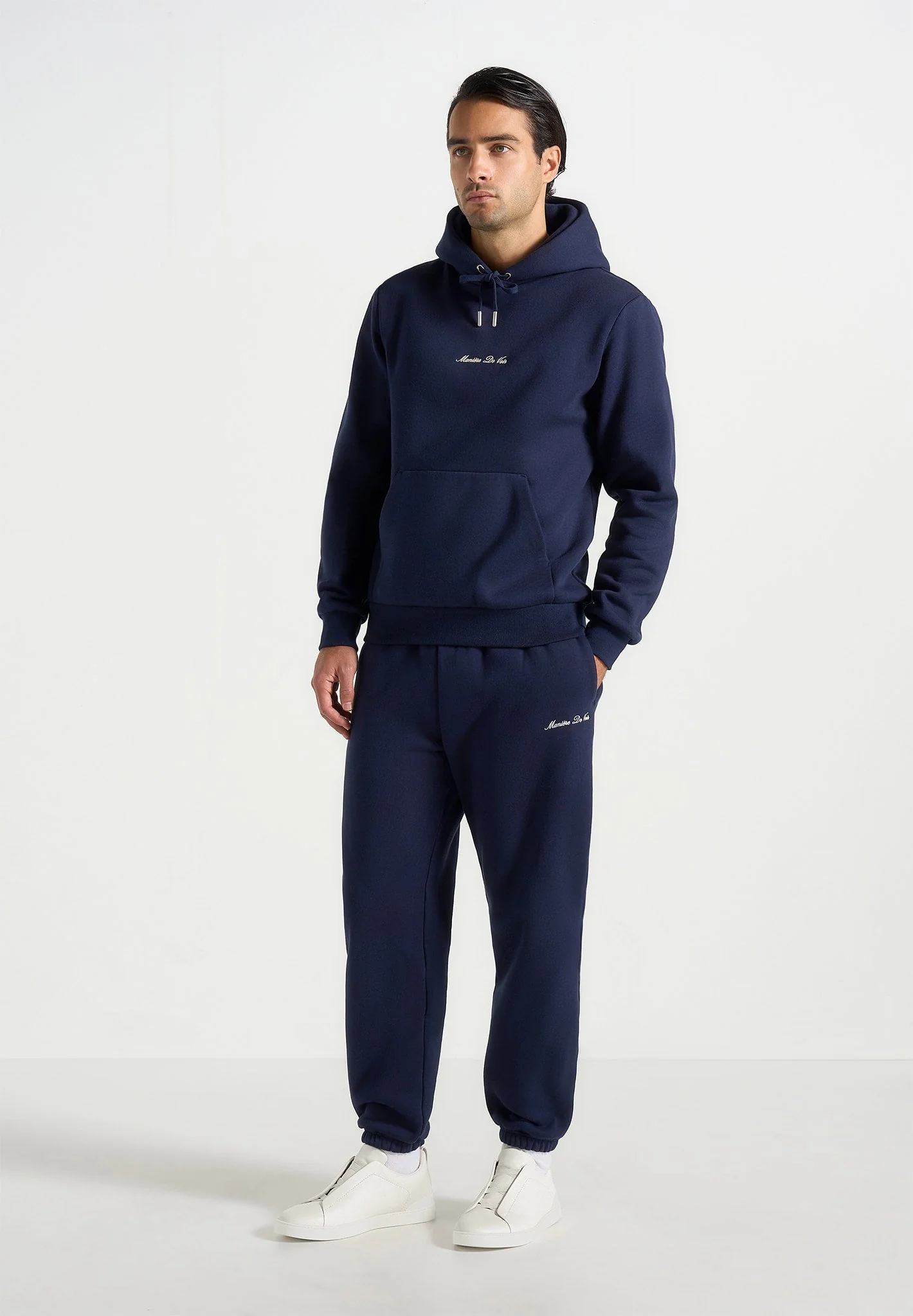 JS005 - Signature Regular Fit Cuffed Joggers - Navy - Image 3