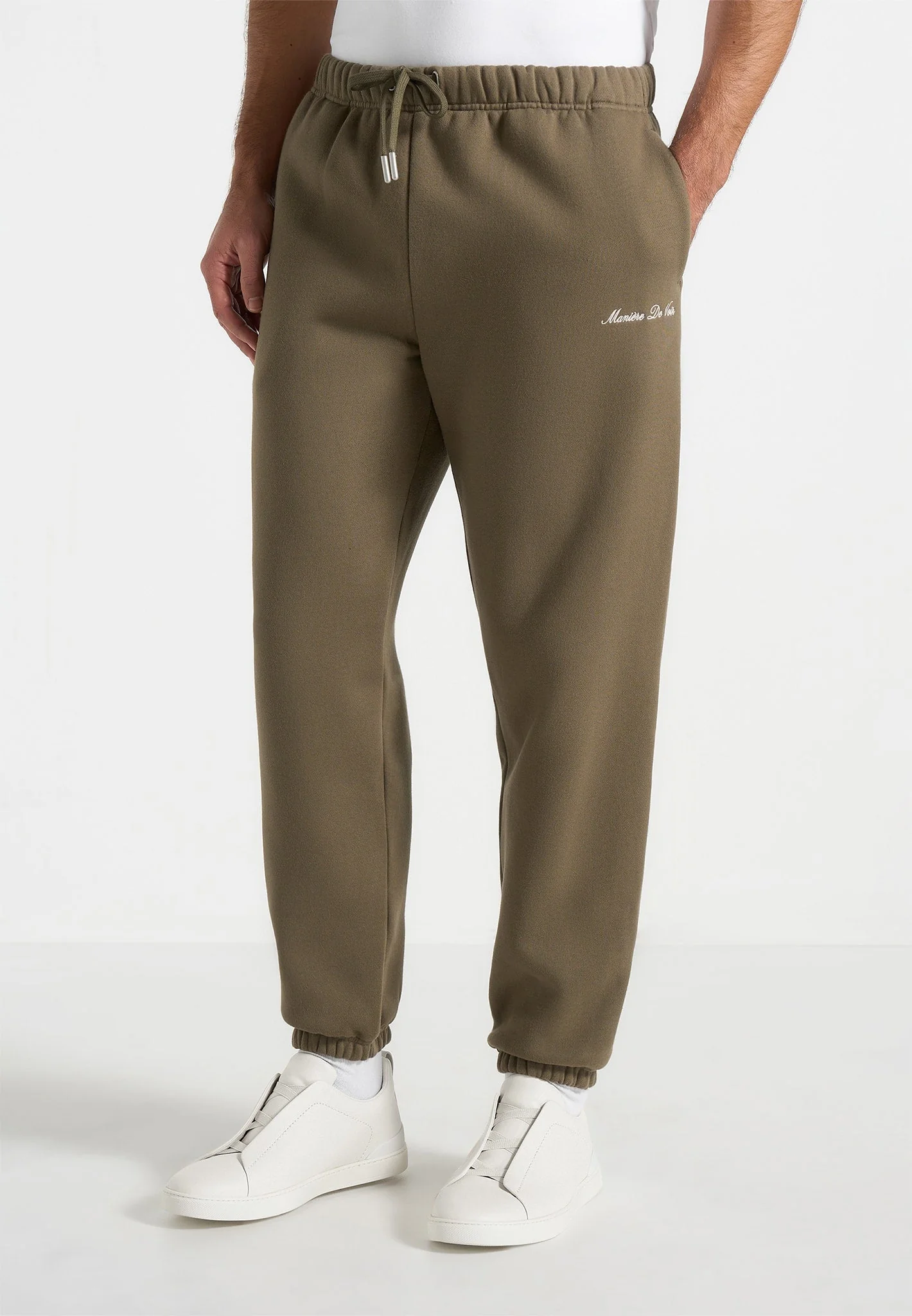 JS005 - Signature Regular Fit Cuffed Joggers - Olive - Image 6