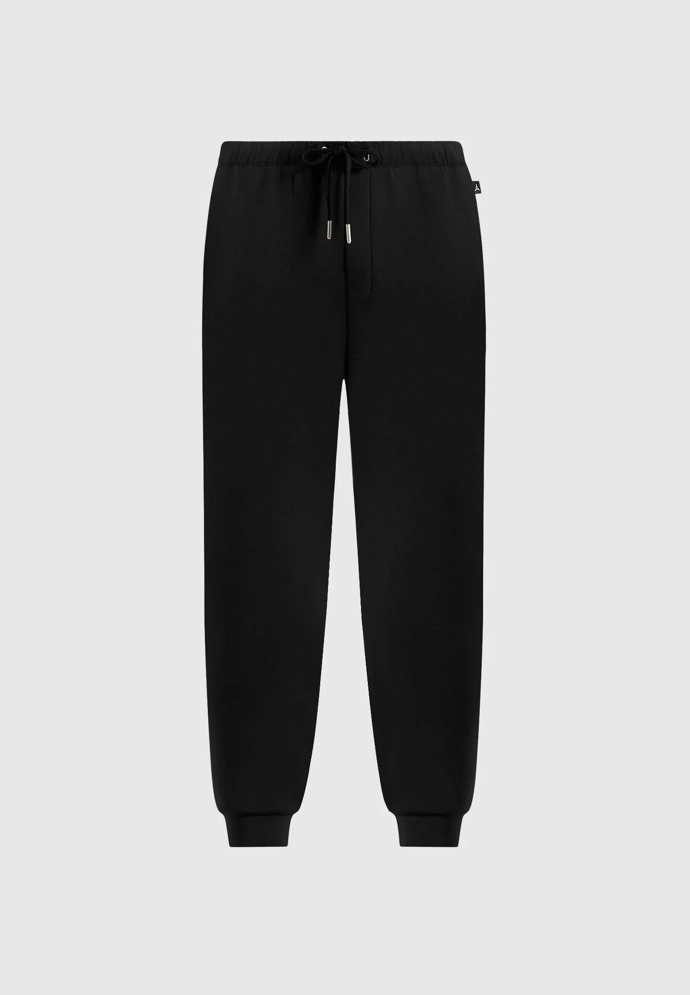 JS008 - Neoprene Minimal Tapered Fit Cuffed Joggers - Black - Image 7