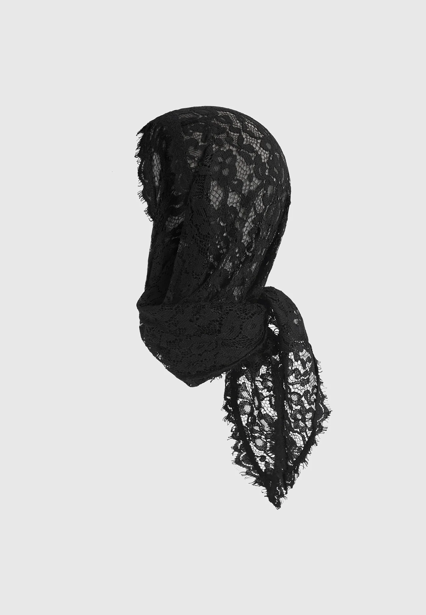 Kadia - Lace Head Scarf - Black - Image 7