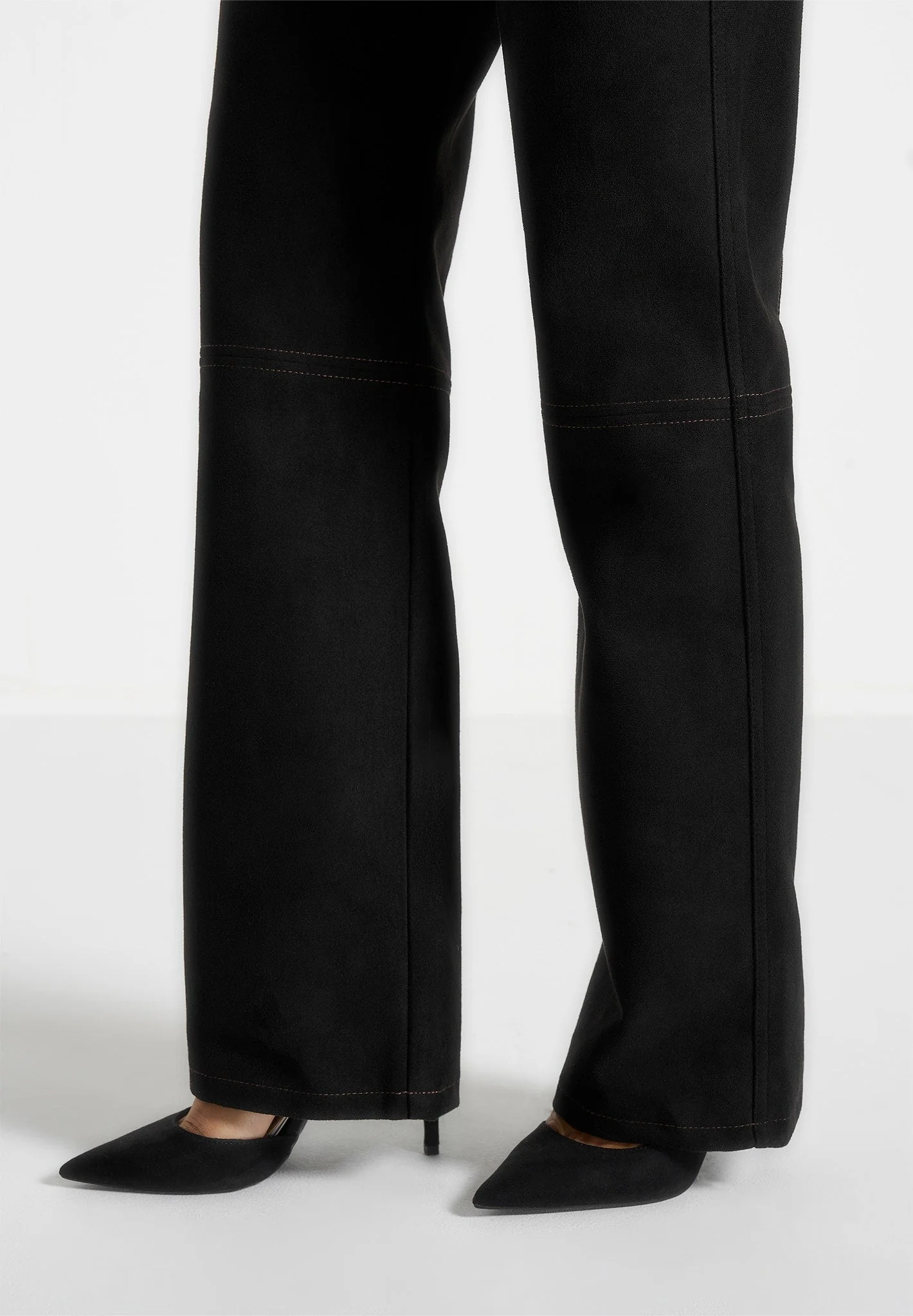 Kalie - Suede Trousers - Black - Image 4