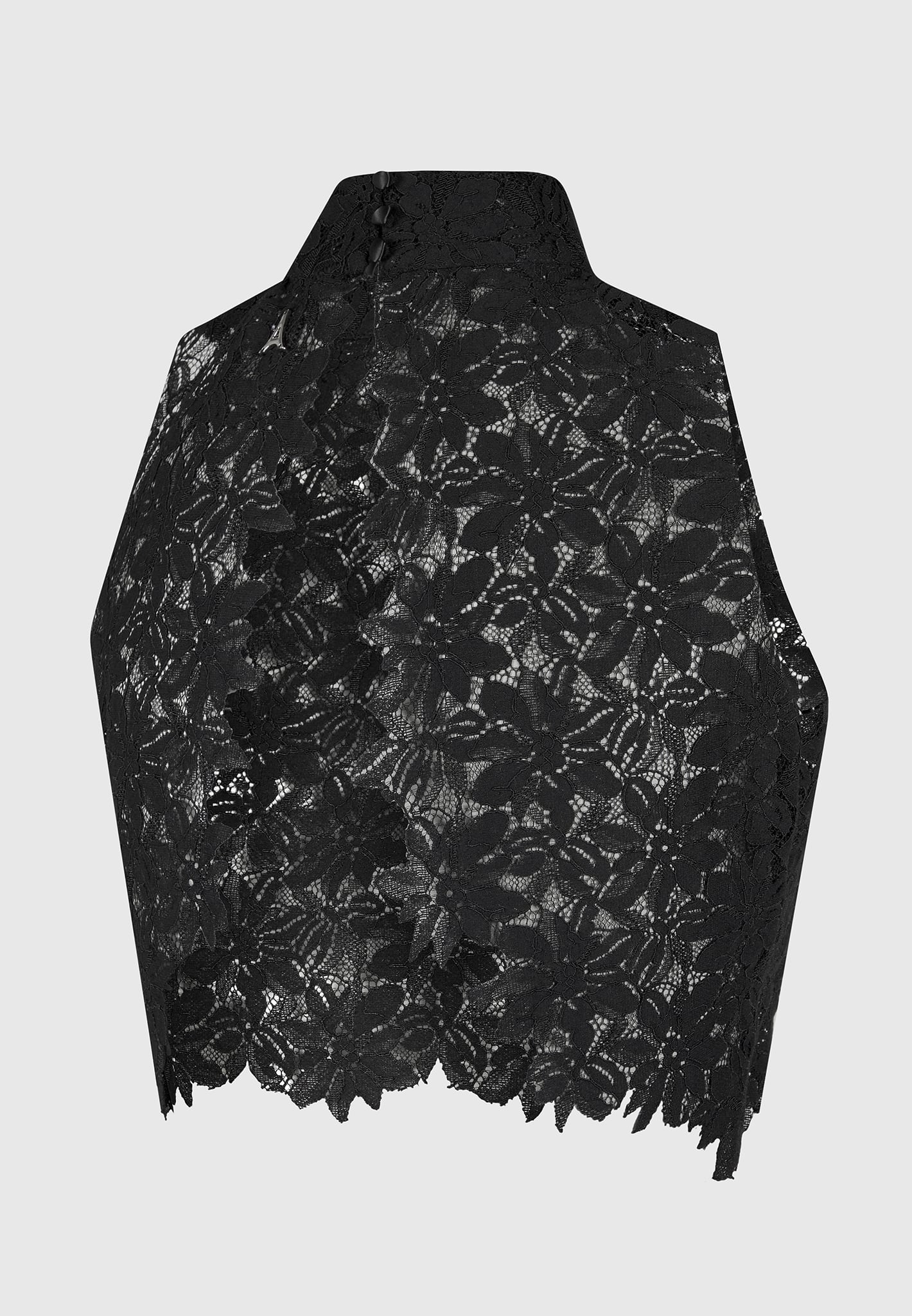 Lace Open Back Top - Black - Image 7