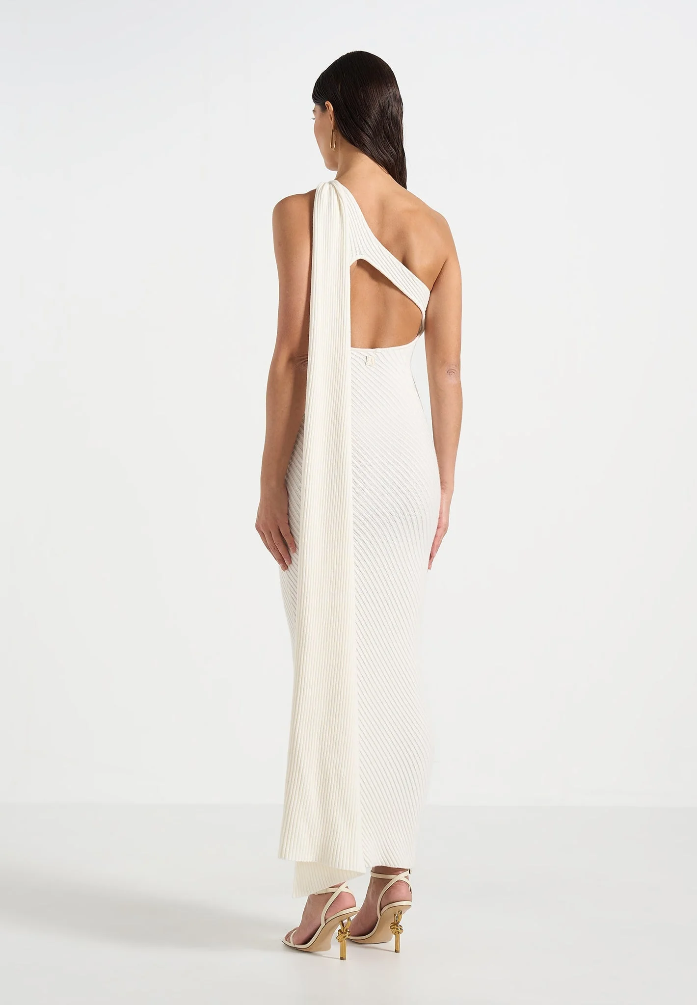 Laya - Scarf Knit Maxi Dress - Cream - Image 2