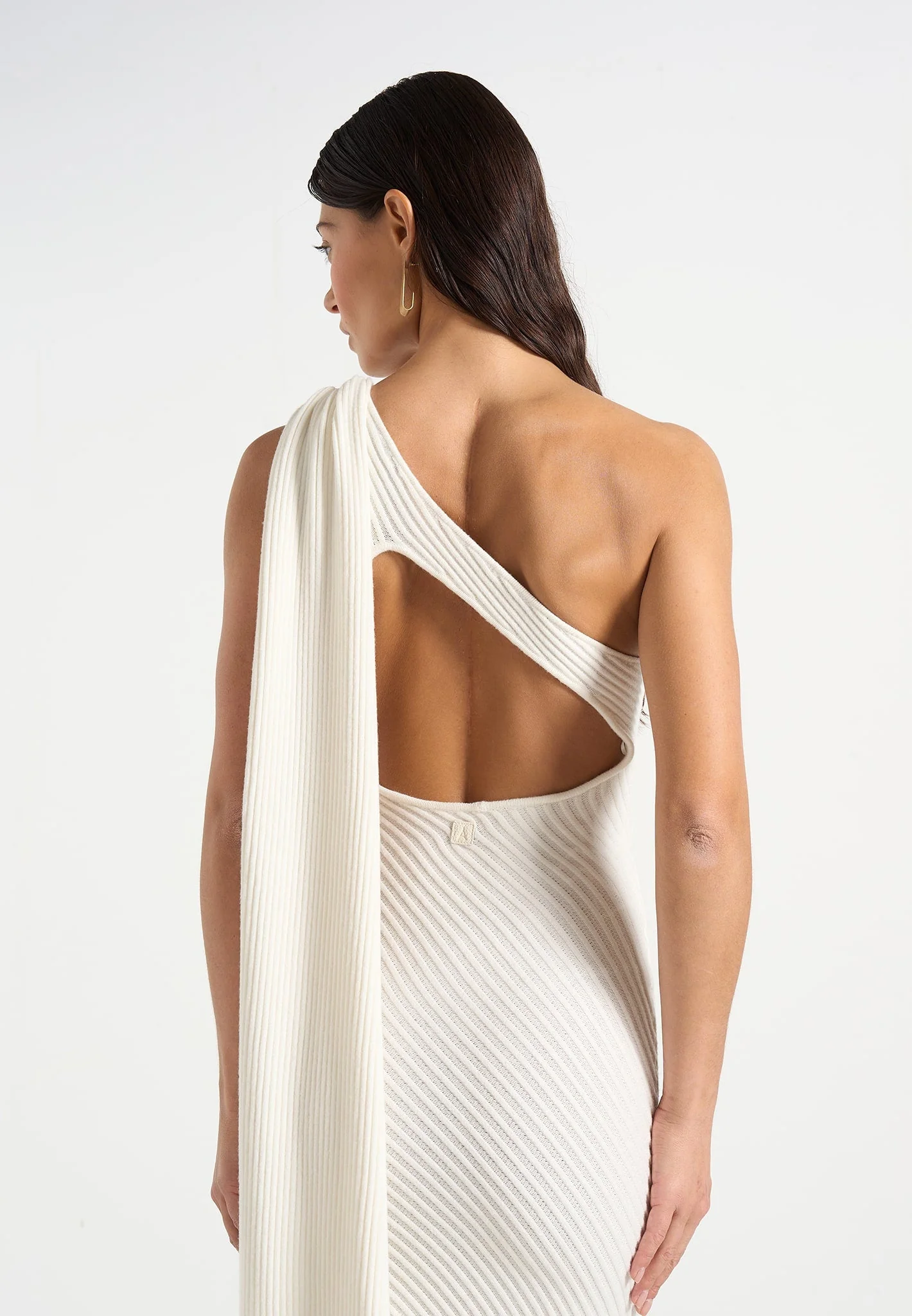 Laya - Scarf Knit Maxi Dress - Cream - Image 3