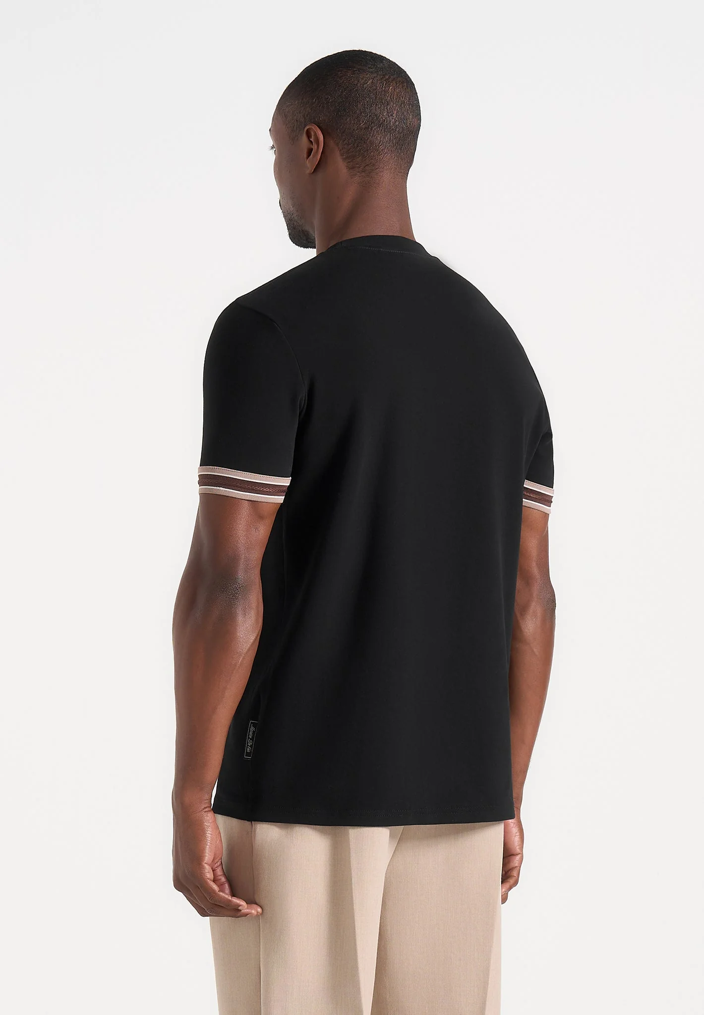 Layton - Taped Cotton T-Shirt - Black - Image 3
