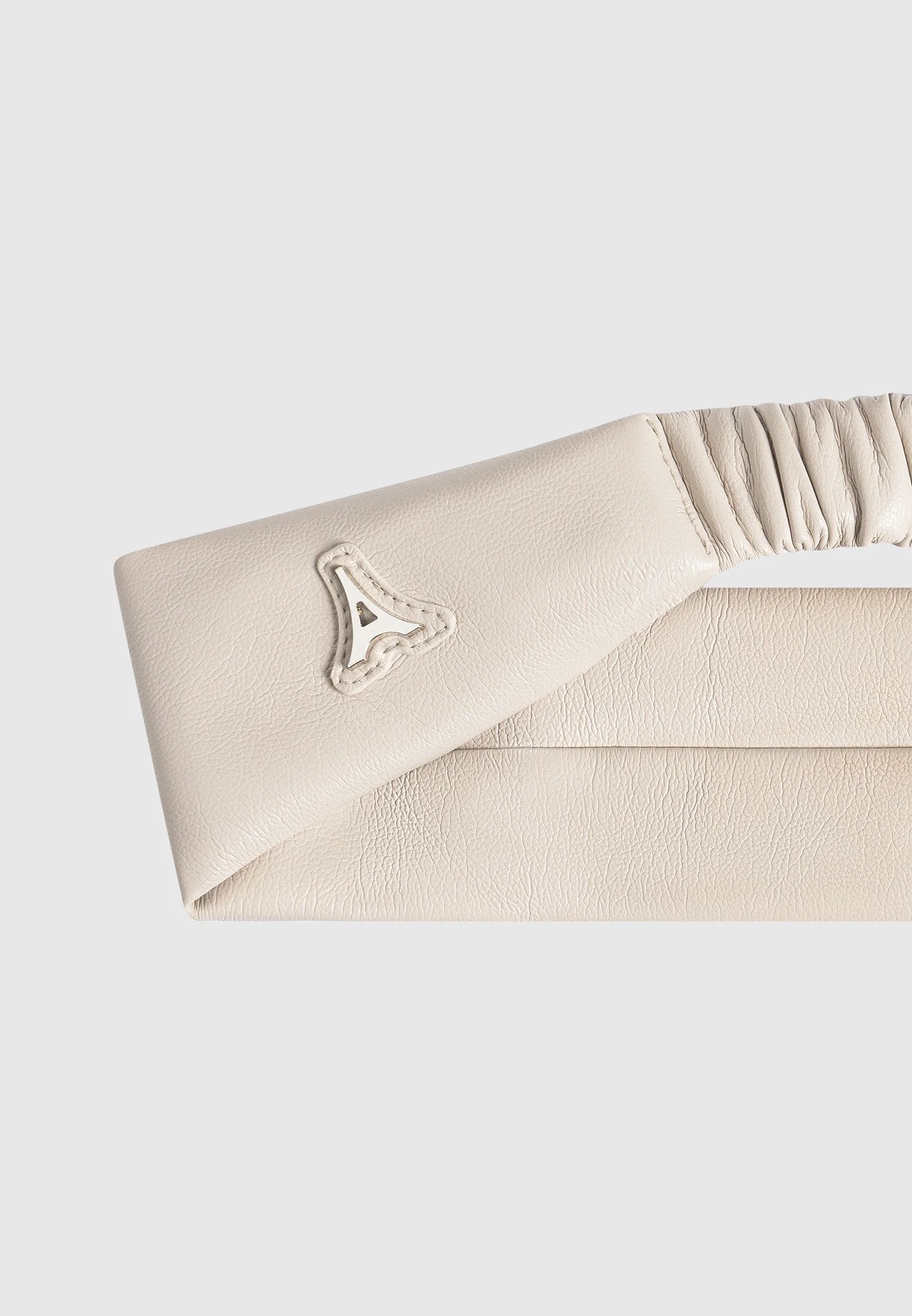 Lilou - Leather Eiffel Headband - Beige - Image 3