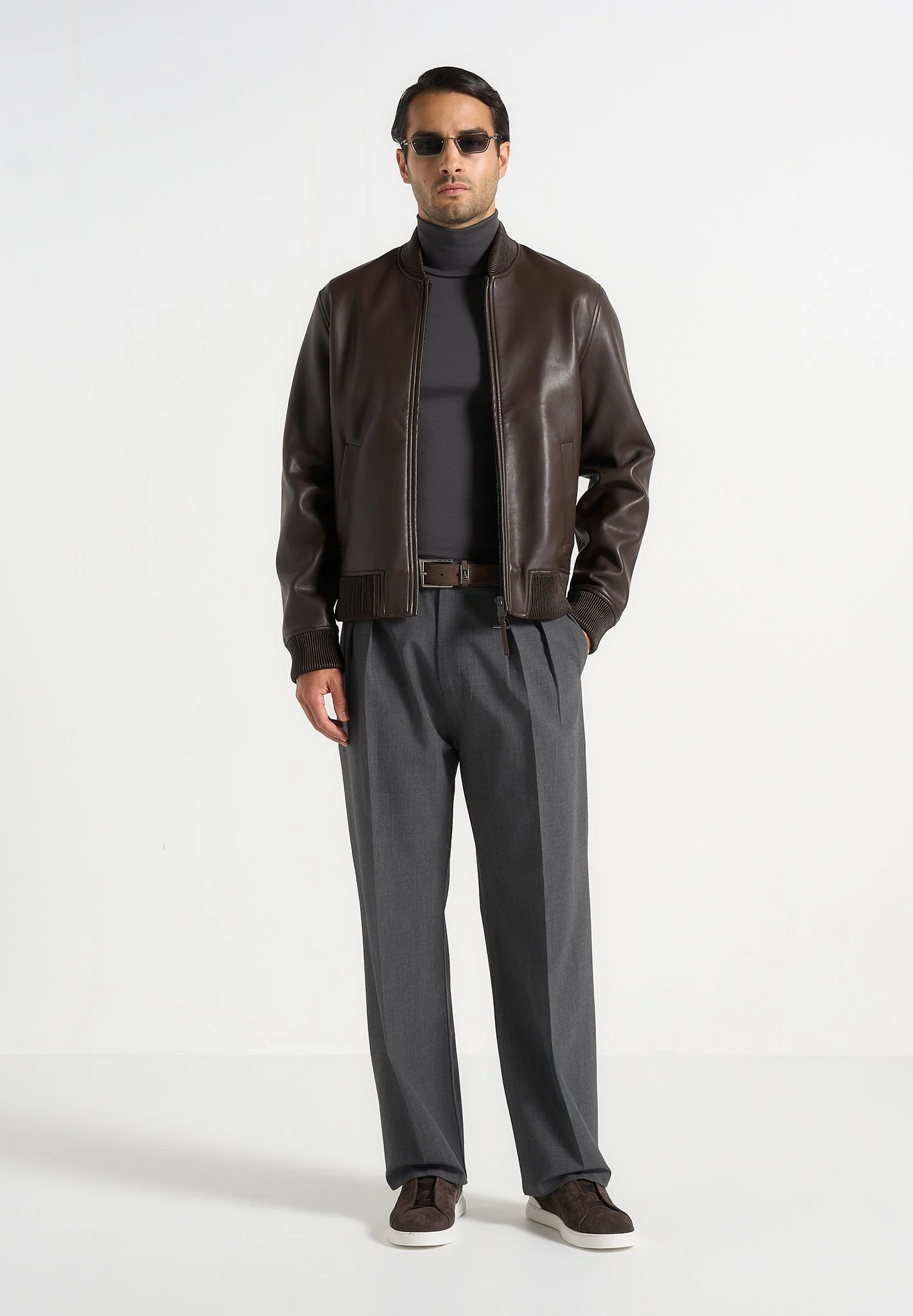 Lionel - Suede Belt - Brown - Image 6