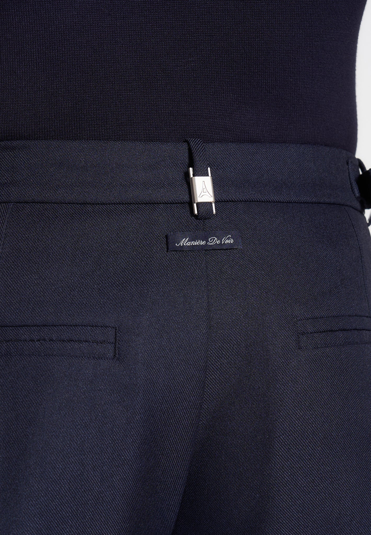 Marin - Tailored Pleated Shorts - Navy - Image 5