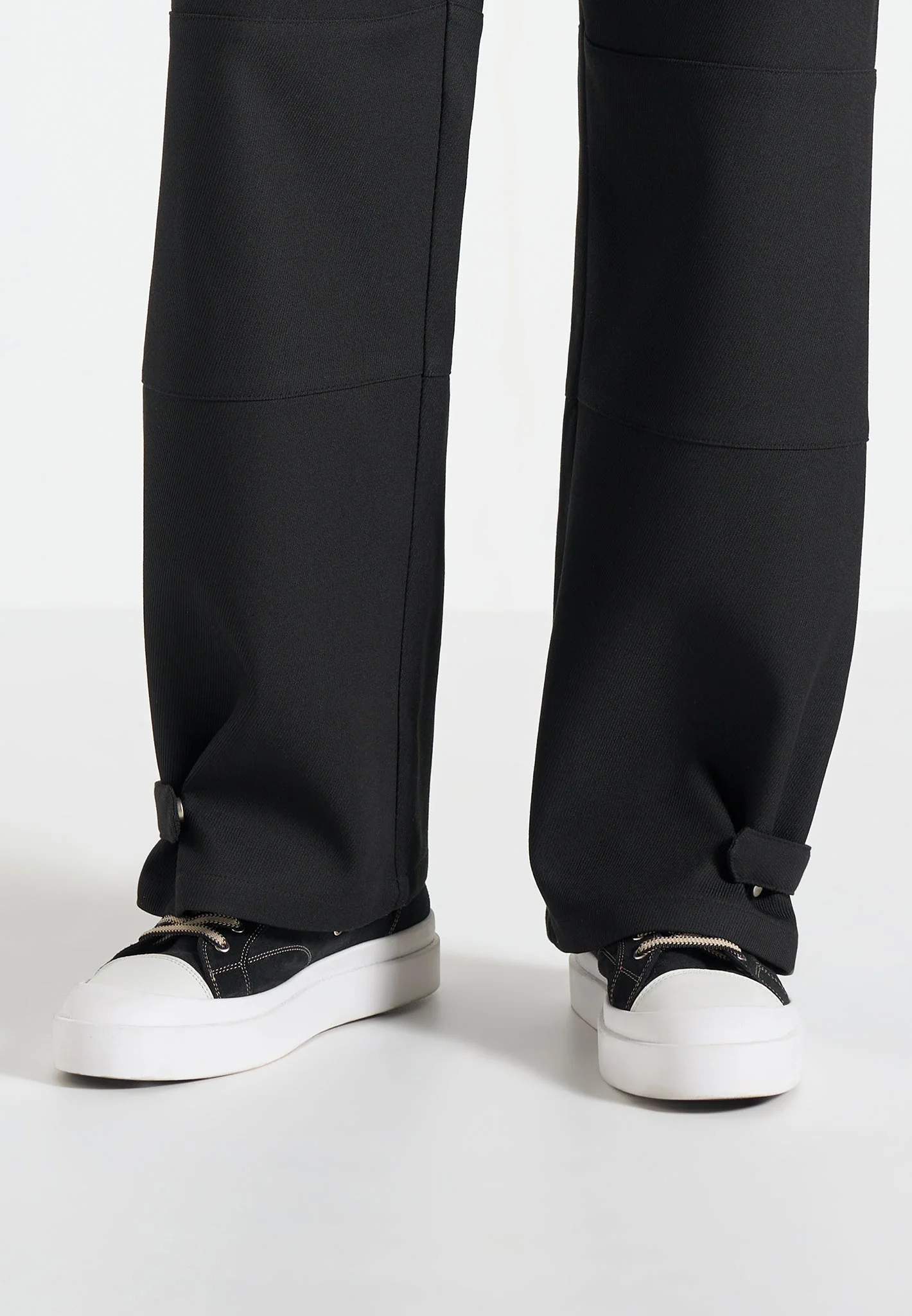 Mathis - Twill Signature Wide Leg Cargo Trousers - Black - Image 6