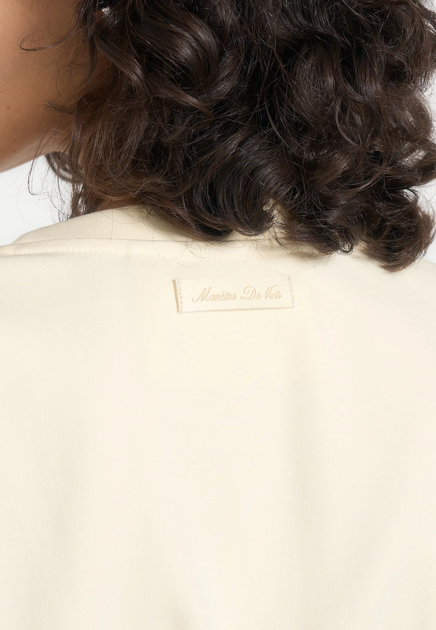 Mia - Wide Shoulder Bodysuit T-Shirt - Pale Yellow - Image 3