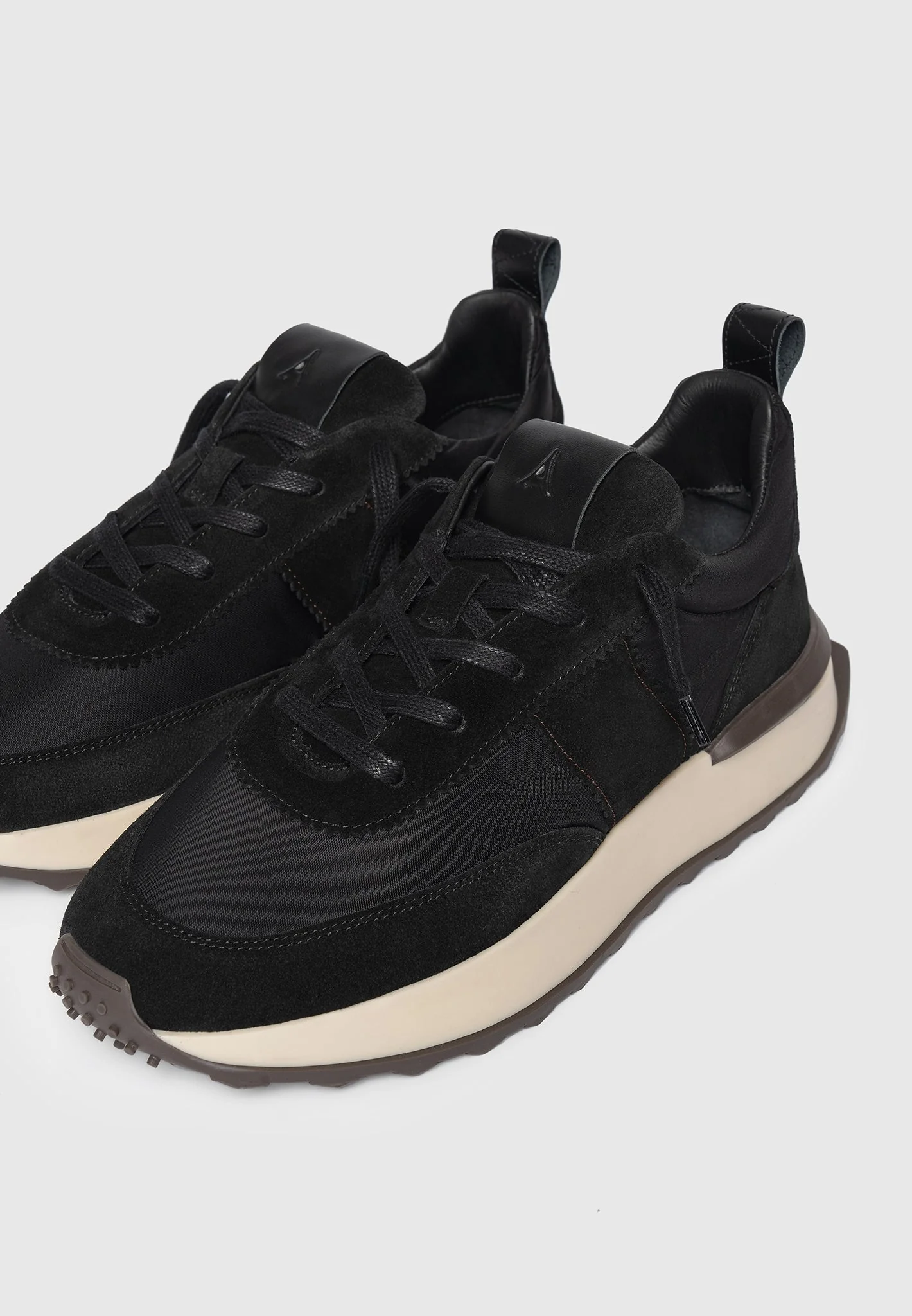 Monaco - Suede and Nylon Runner - Black - Image 8