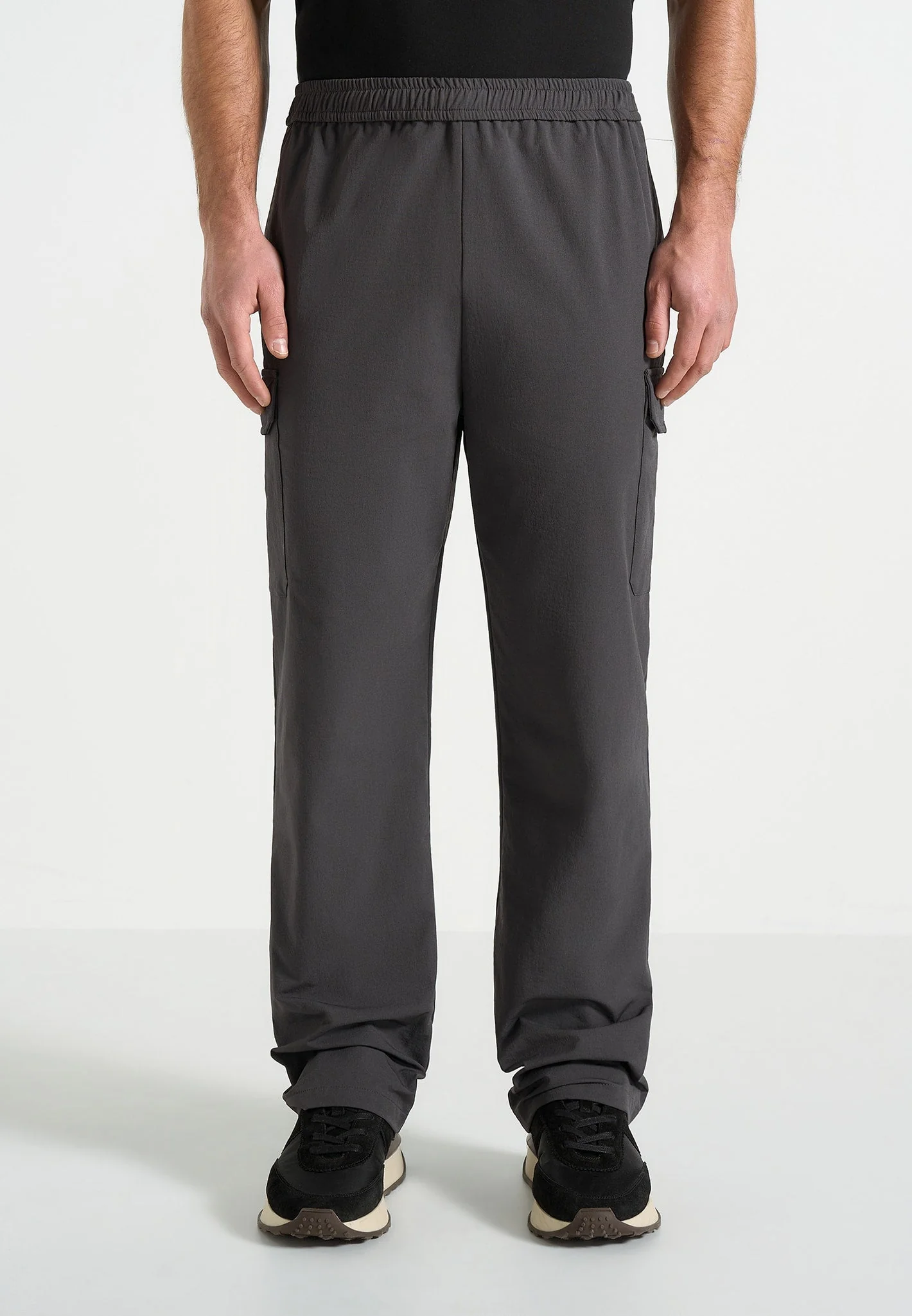 Rayan - Technical Cargo Trousers - Charcoal - Image 3