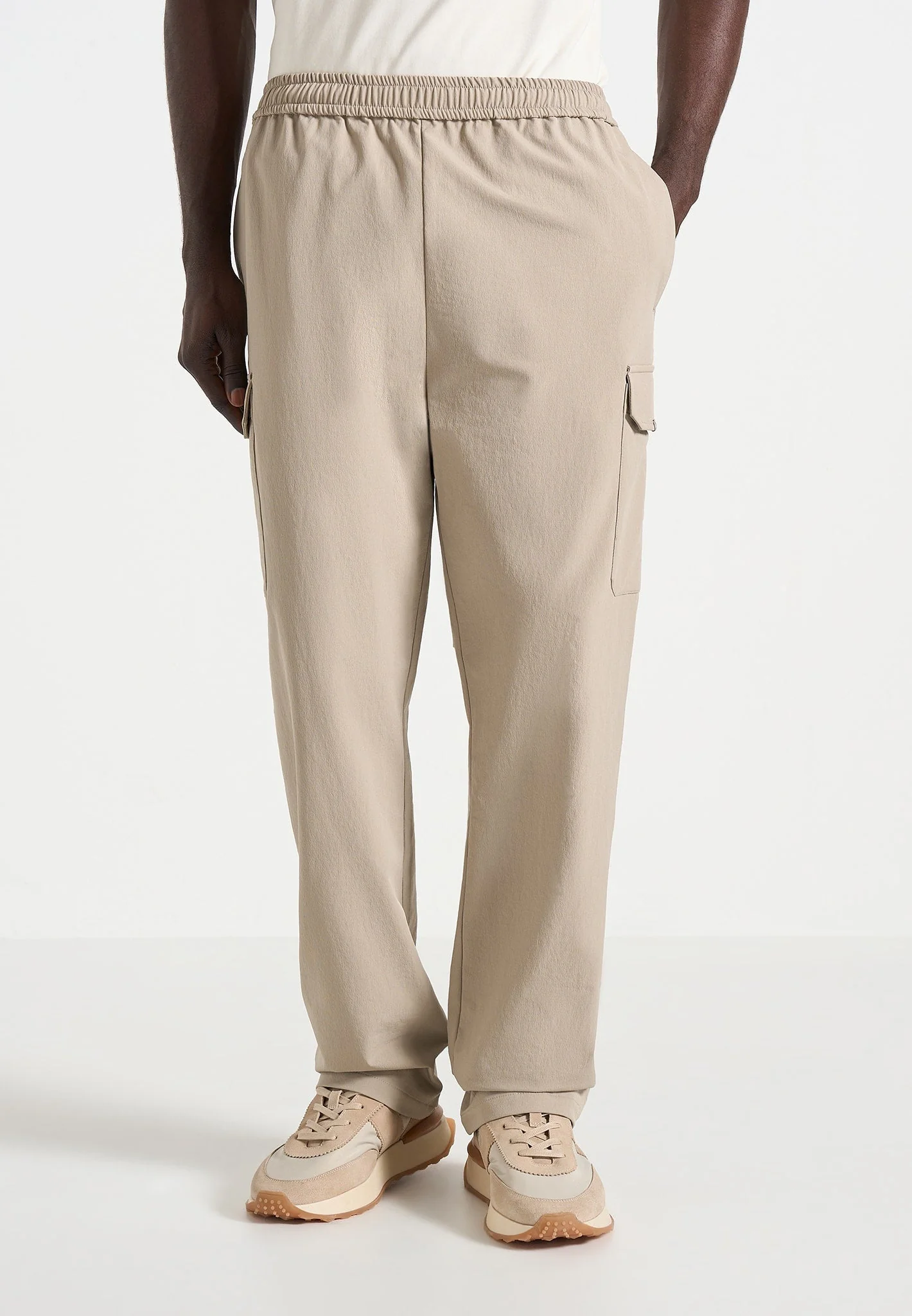 Rayan - Technical Cargo Trousers - Taupe - Image 3