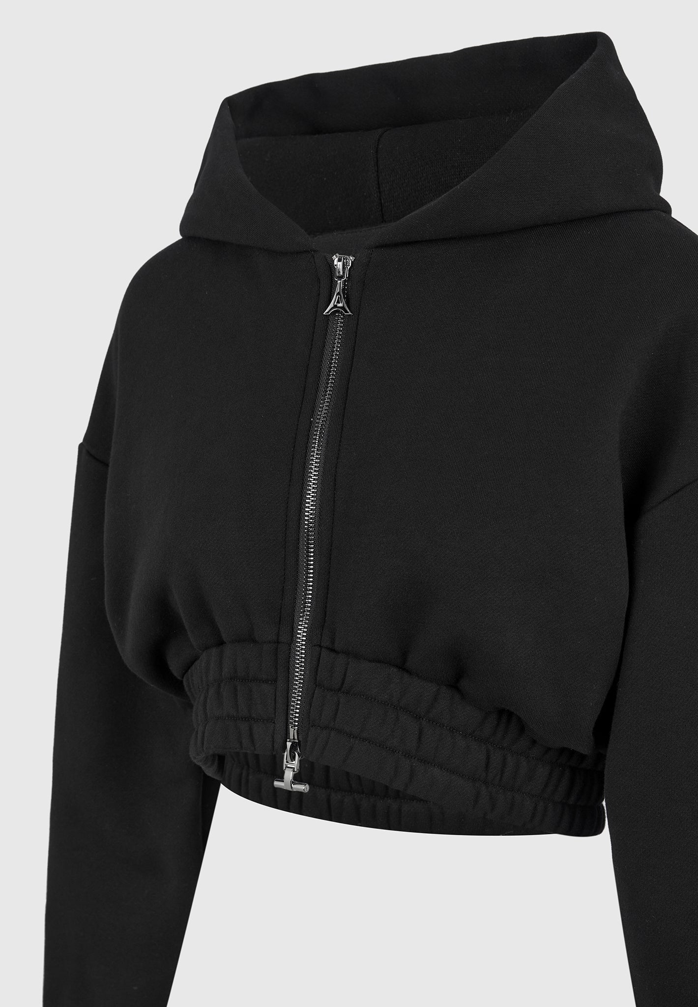 Josiane - Relaxed Zip Through Hoodie - Black - Image 6
