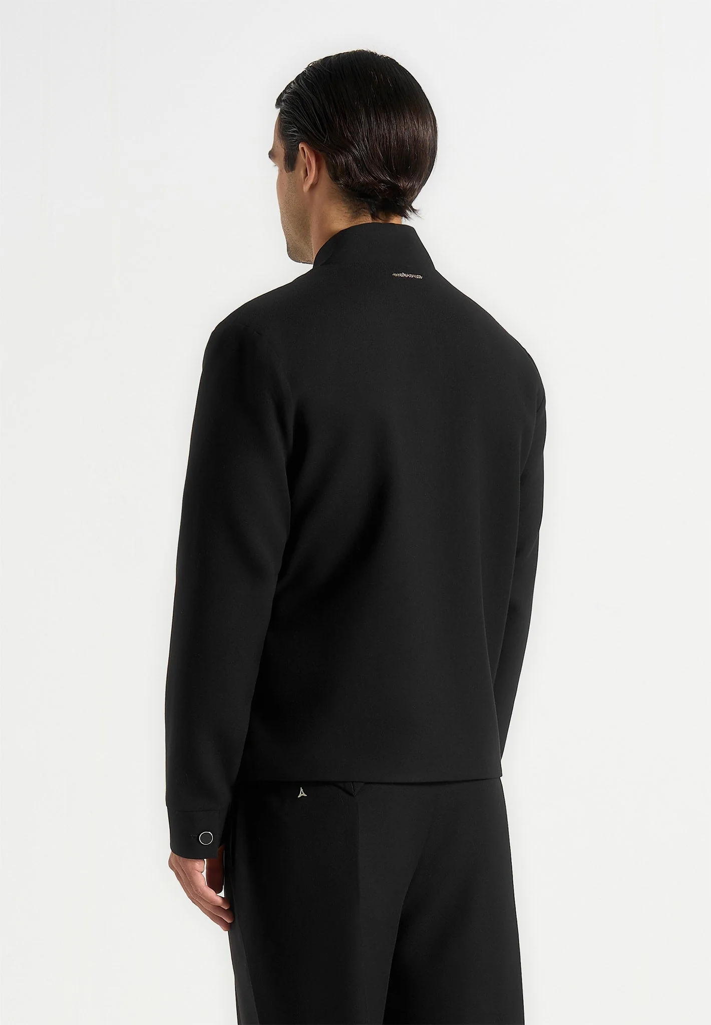 Robin - Textured Kimono Wrap Jacket - Black - Image 4