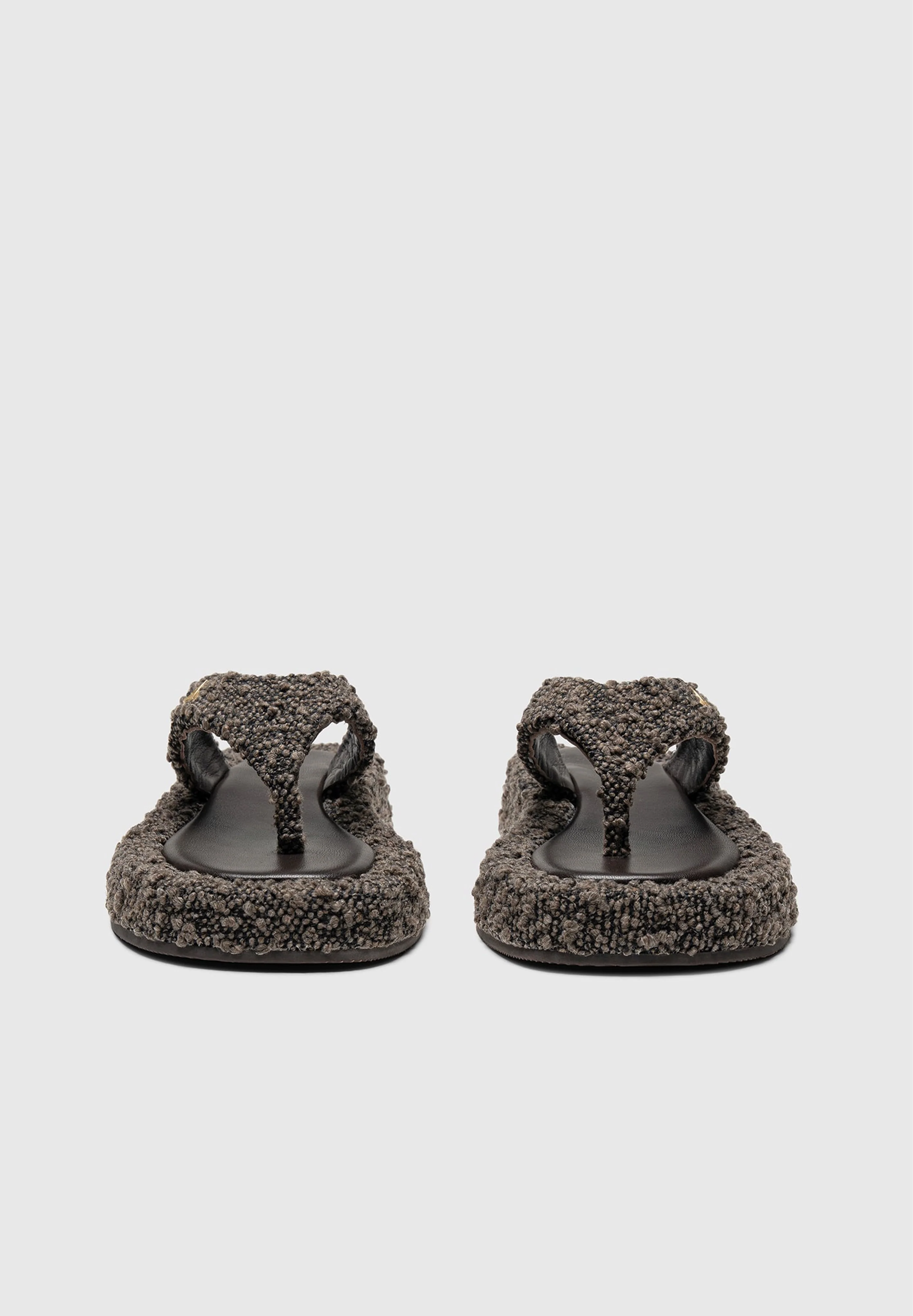Rosalie - Boucle Flatform Sandals - Brown - Image 6