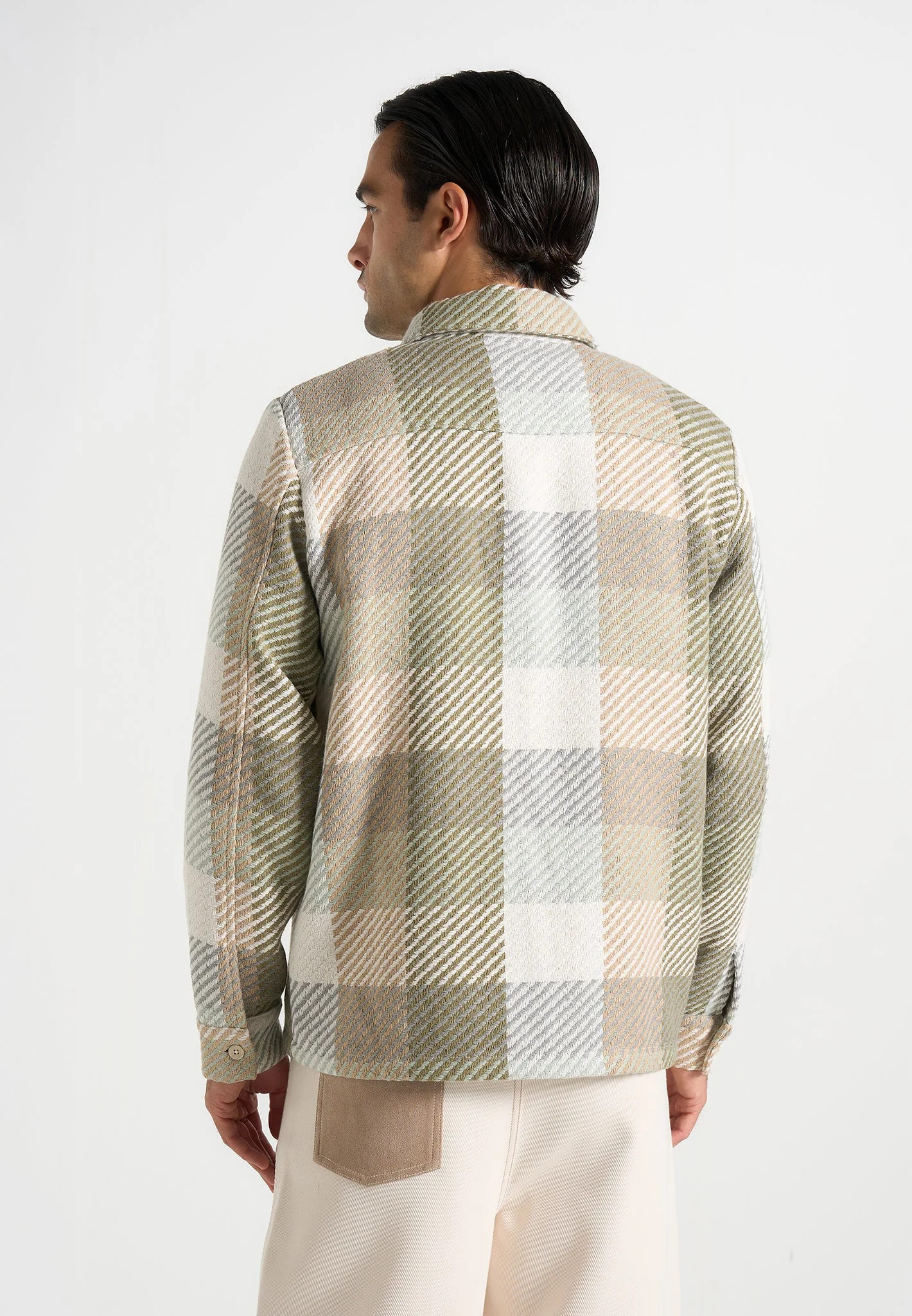 Rune - Unisex Check Overshirt - Sage - Image 5