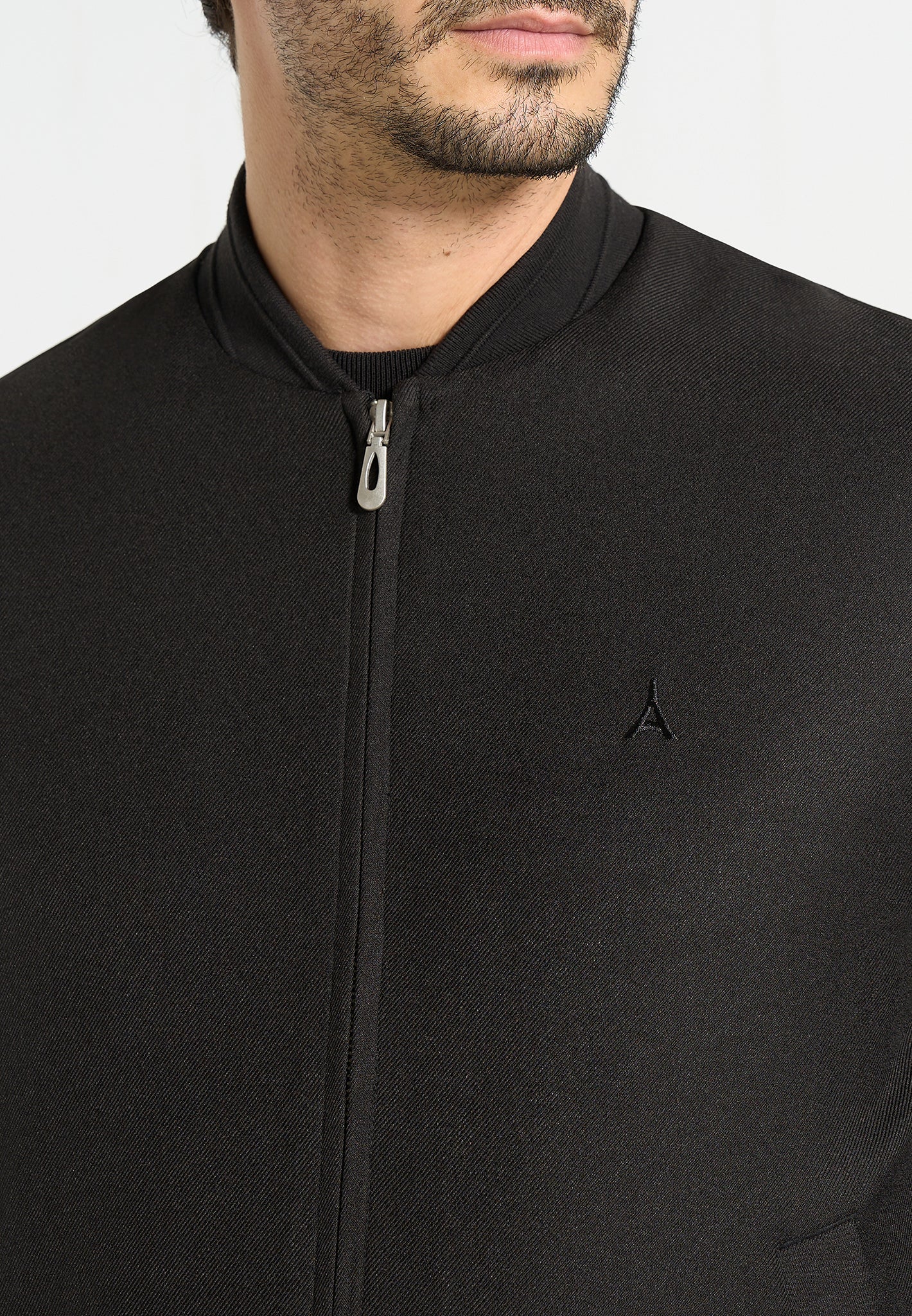 Sami - Tailored Bomber Jacket - Black - Image 3