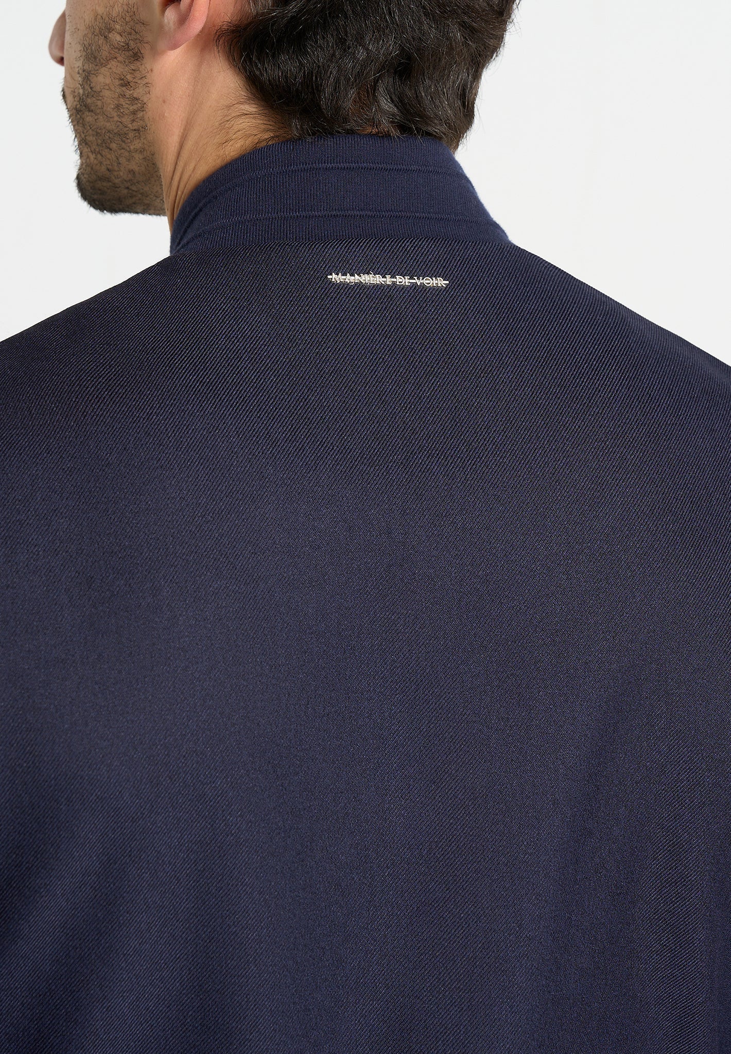 Sami - Tailored Bomber Jacket - Navy - Image 4