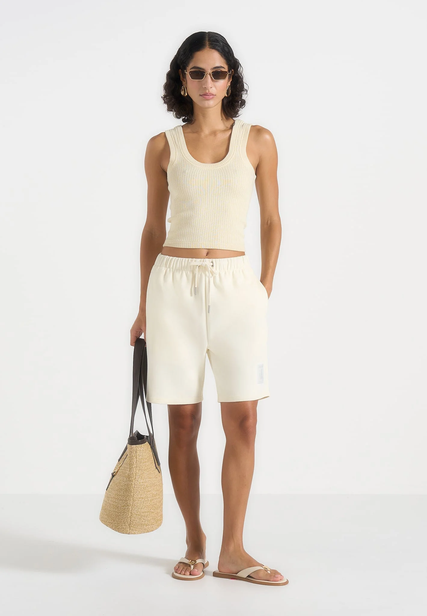 SH001 - Unisex Cotton Shorts - Cream