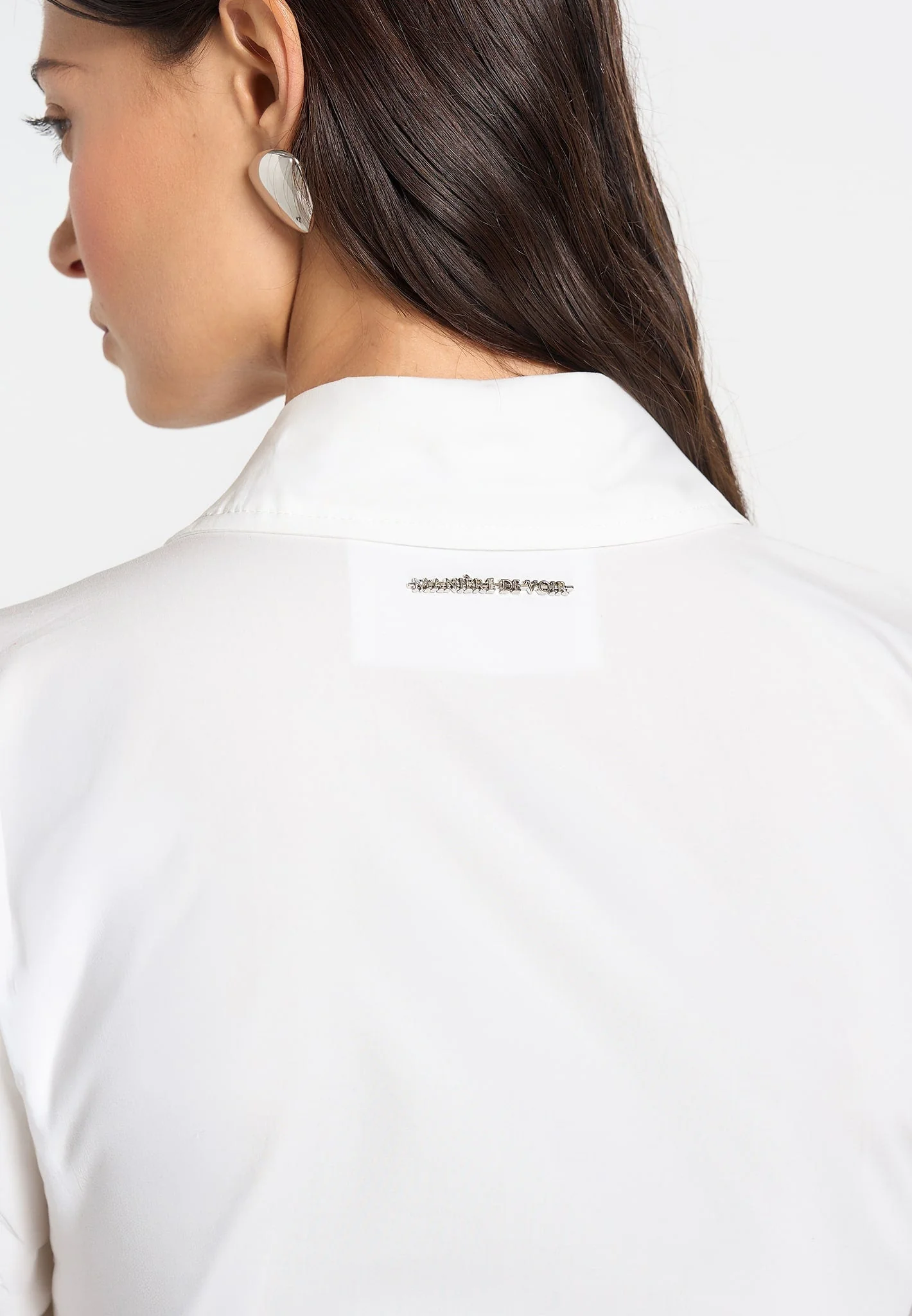 Sonia - Tailored Cotton Cinch Shirt - Off White - Image 3