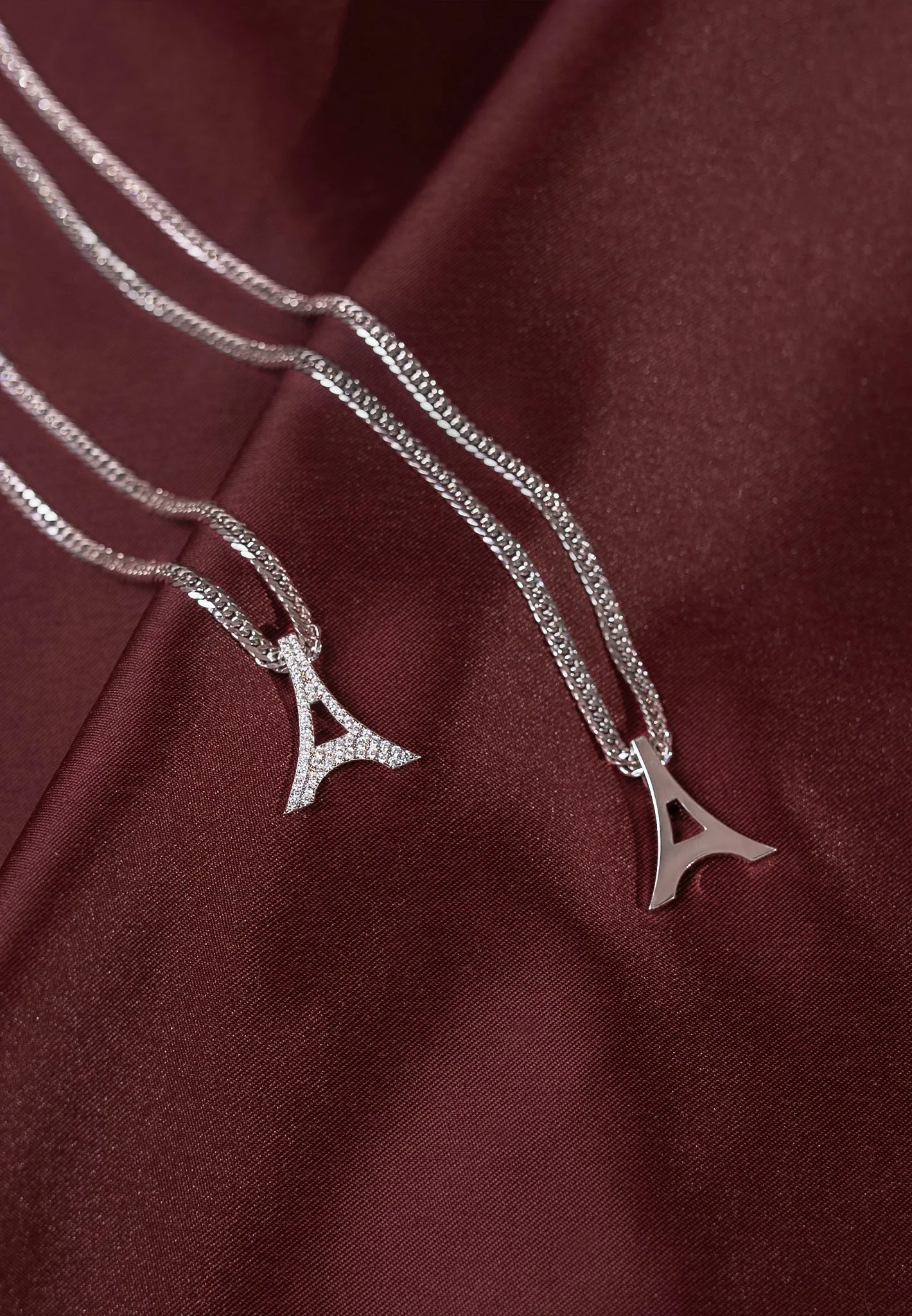 Sterling Silver Eiffel Necklace - Silver - Image 4