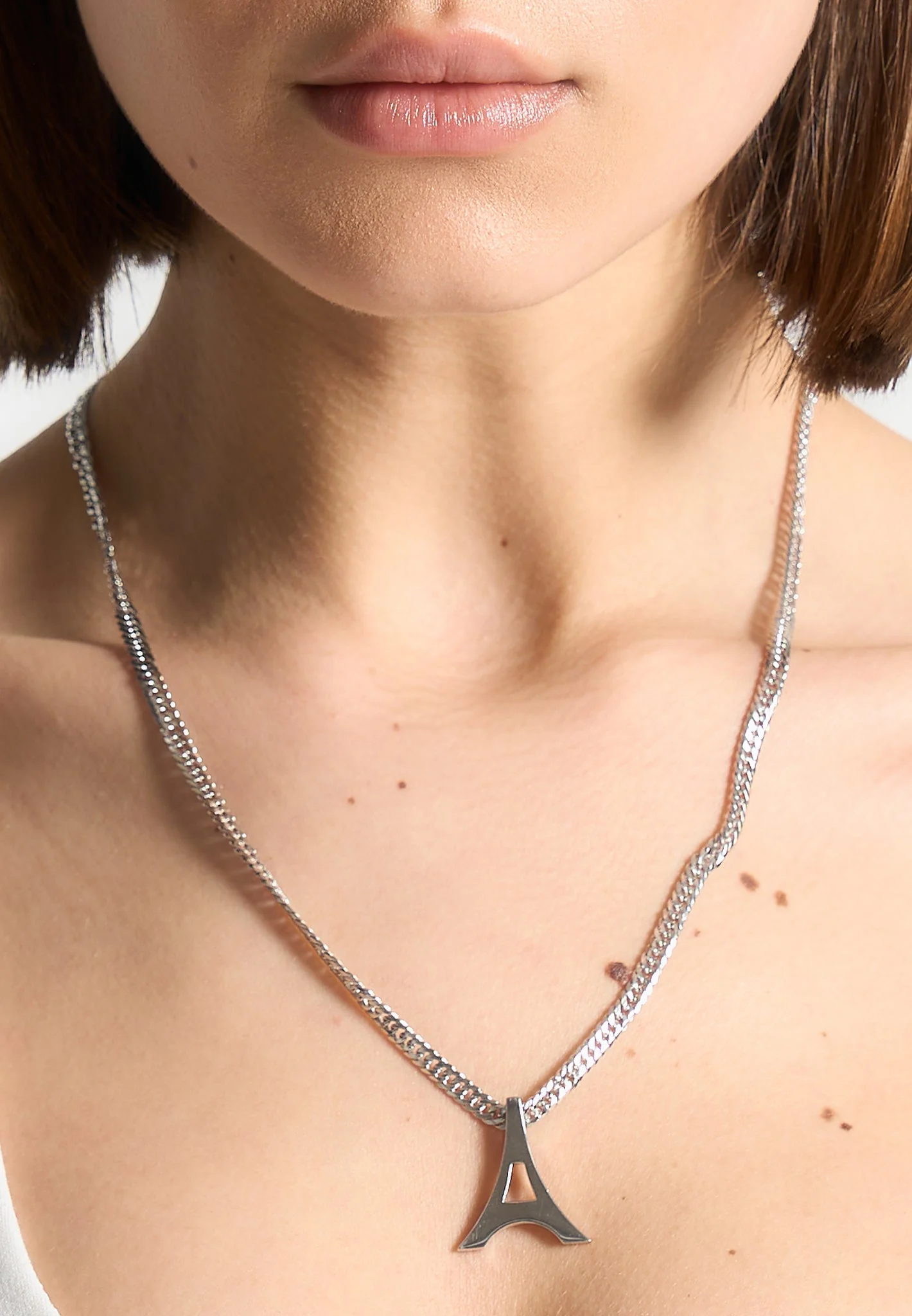 Sterling Silver Eiffel Necklace - Silver - Image 7