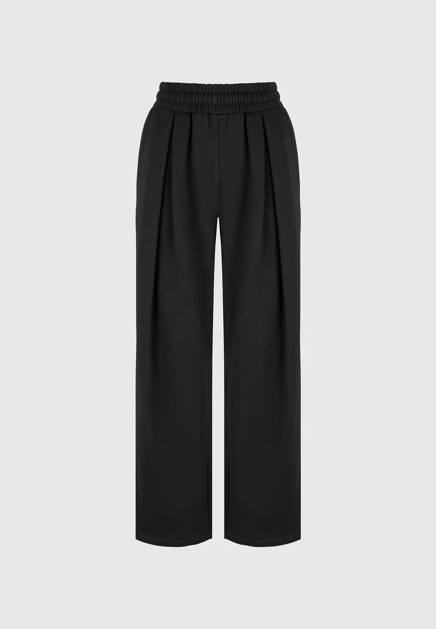 Fanny - Straight Leg Box Pleat Joggers - Black - Image 6