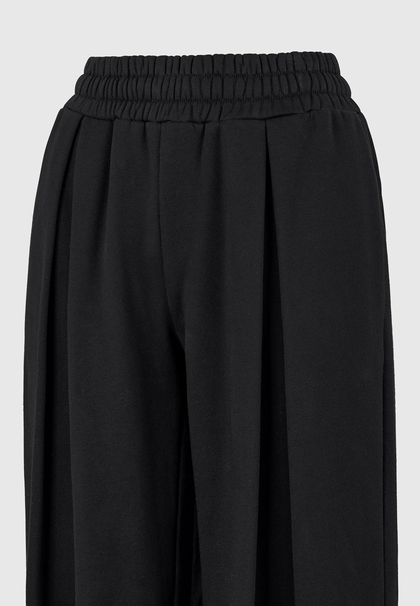 Fanny - Straight Leg Box Pleat Joggers - Black - Image 7
